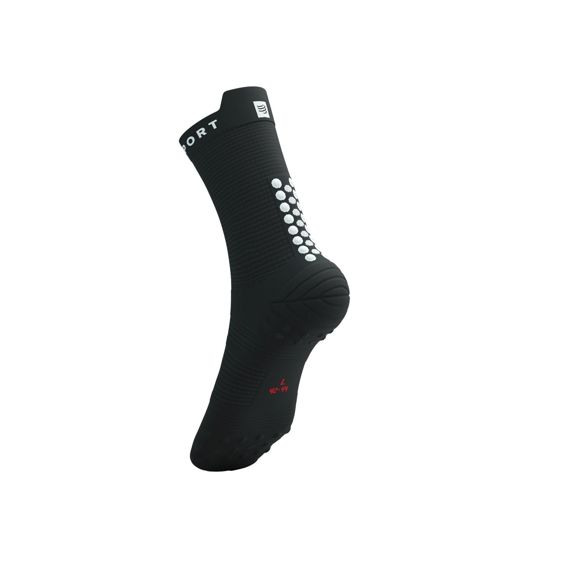 Skarpetki biegowe Compressport ProRacing Socks V4 Run High black/white 8/9