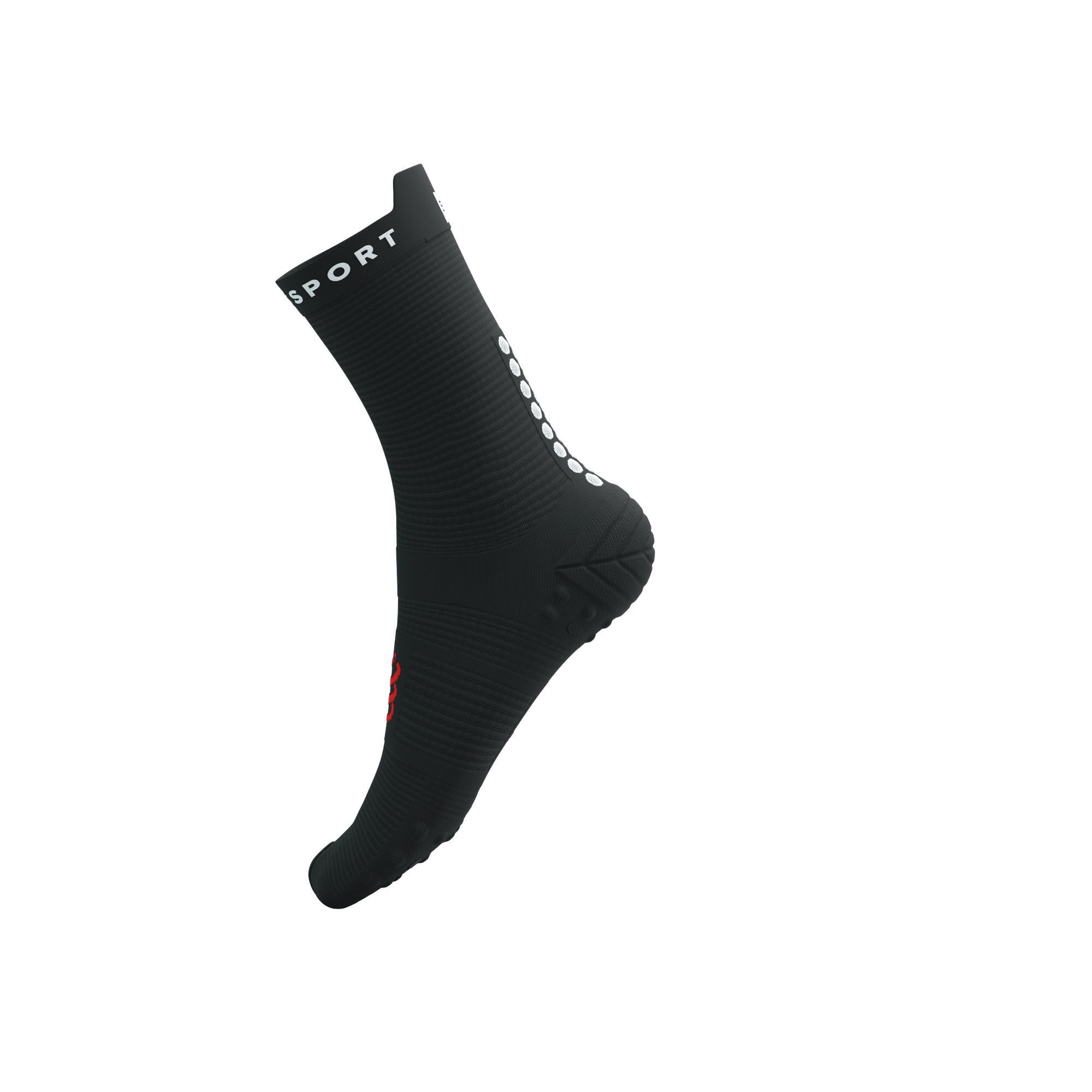 Skarpetki biegowe Compressport ProRacing Socks V4 Run High black/white 6/9