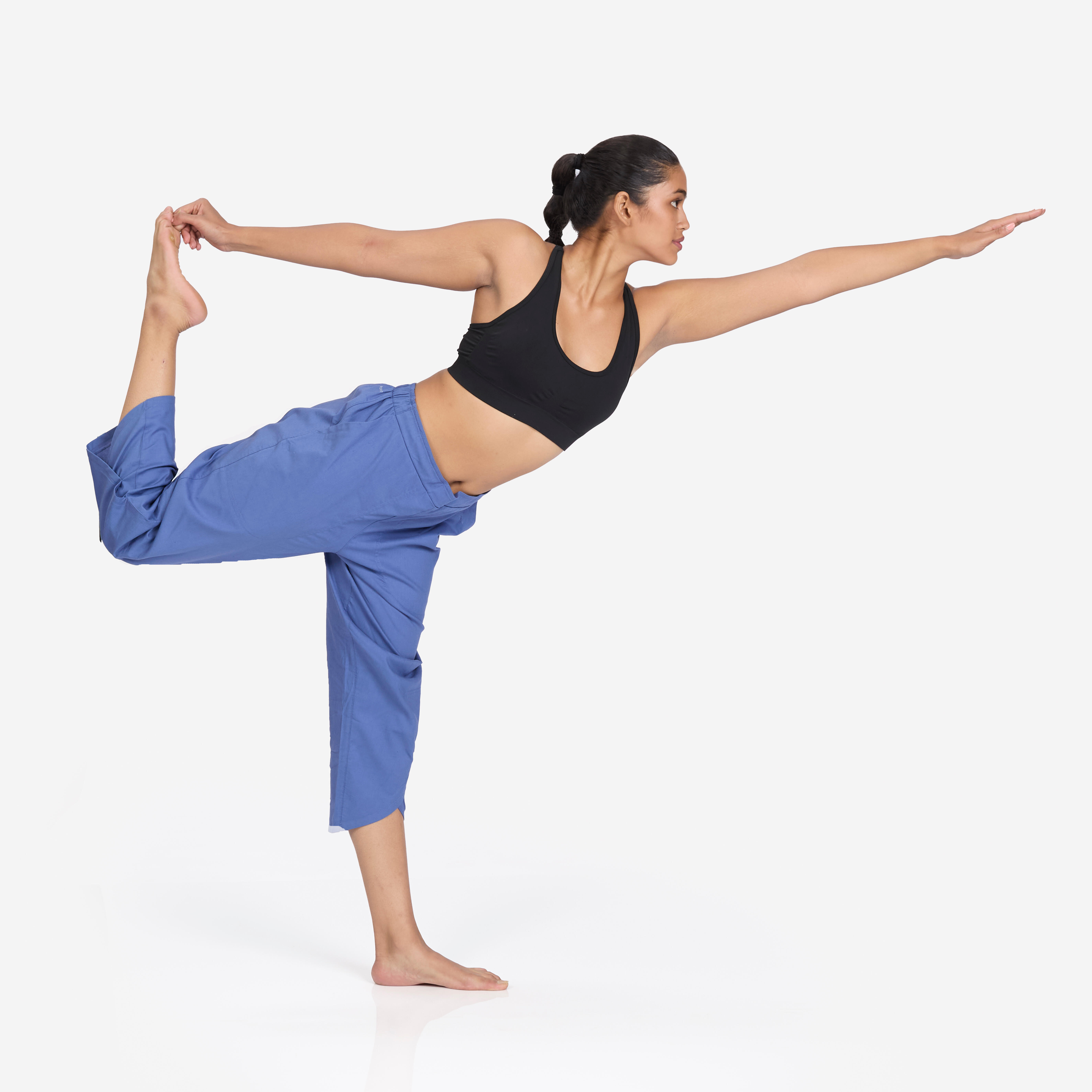 Dhoti Bottoms with High Waistbands for Women - Comet Blue