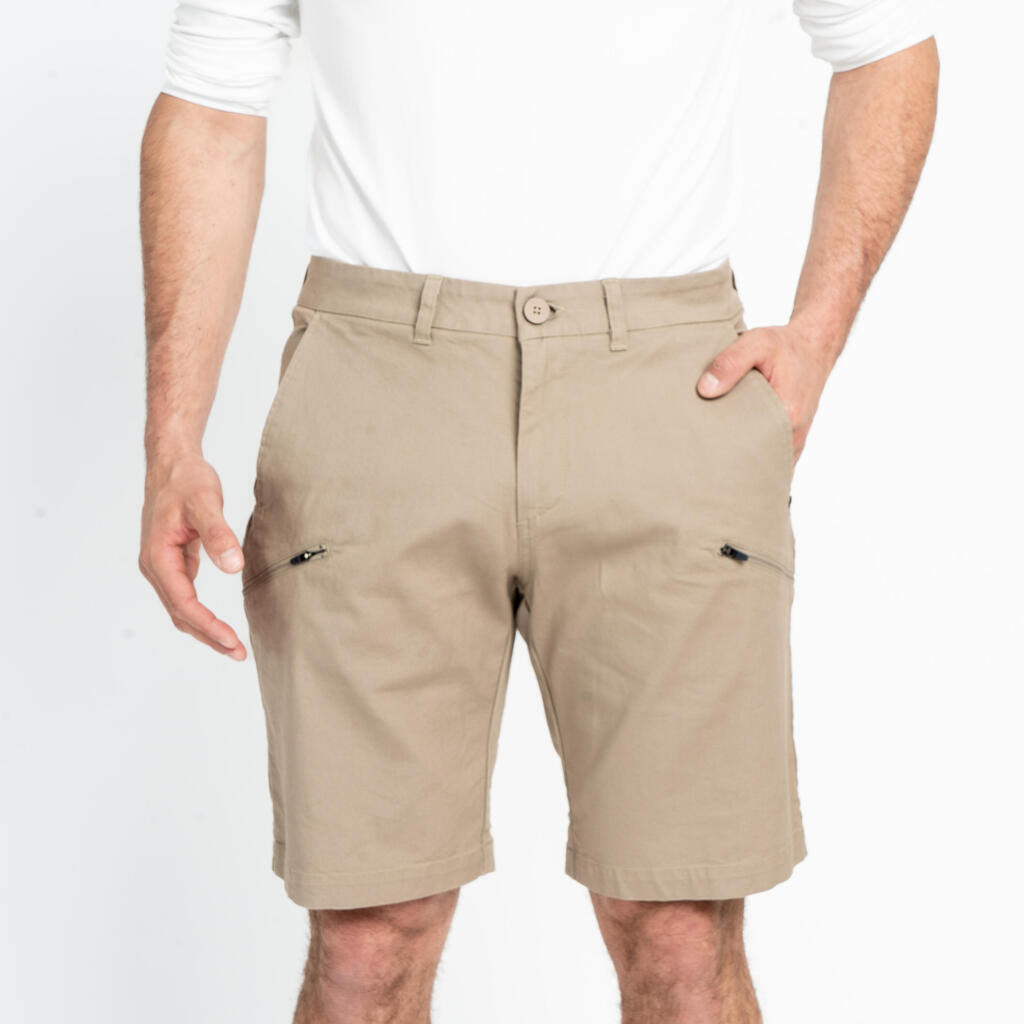 Men’s sailing Bermuda shorts - Sailing 100 brick red