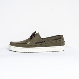 Chaussures bateau 120 nubuck Verte