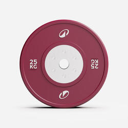 Disque calibré haltérophilie 25 kg, vendu à l'unité