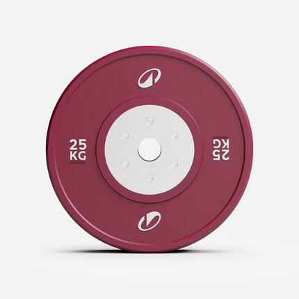 Disque calibré haltérophilie 25 kg, vendu à l'unité