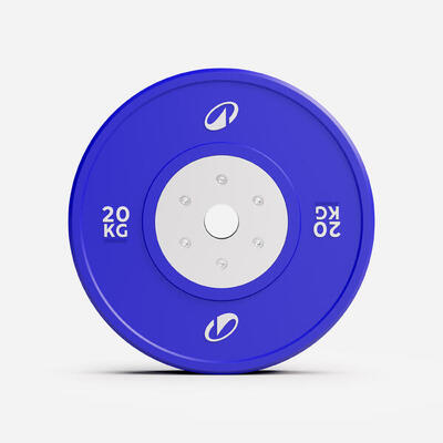 Hantelscheibe kalibriert Gewichtheben Crosstraining 20 kg - Pro blau