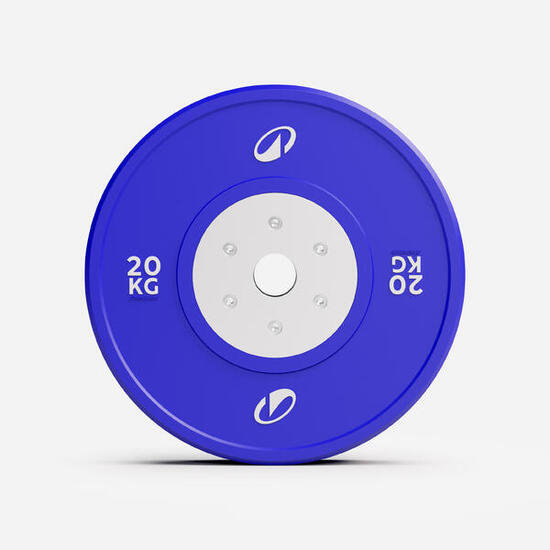 Hantelscheibe kalibriert Gewichtheben Crosstraining 20 kg - Pro blau