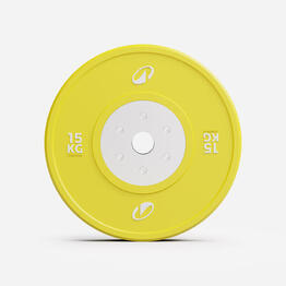 Disque calibré haltérophilie 15 kg, vendu à l&#039;unité
