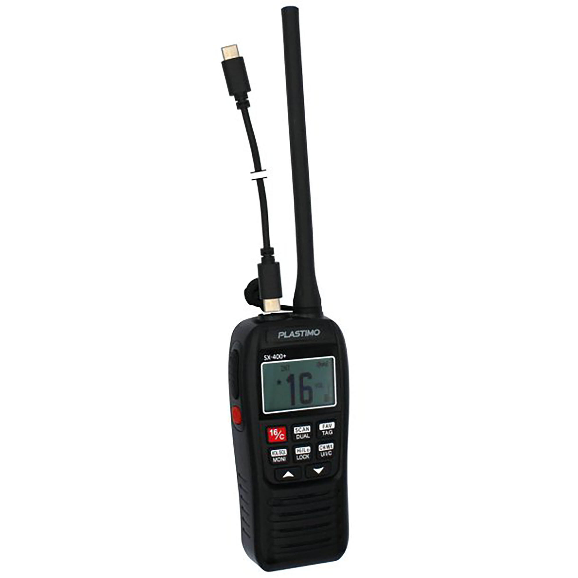 PLASTIMO Plávajúca a vodotesná vysielačka VHF SX-400+ IPX7 s alarmom bez · záber 5
