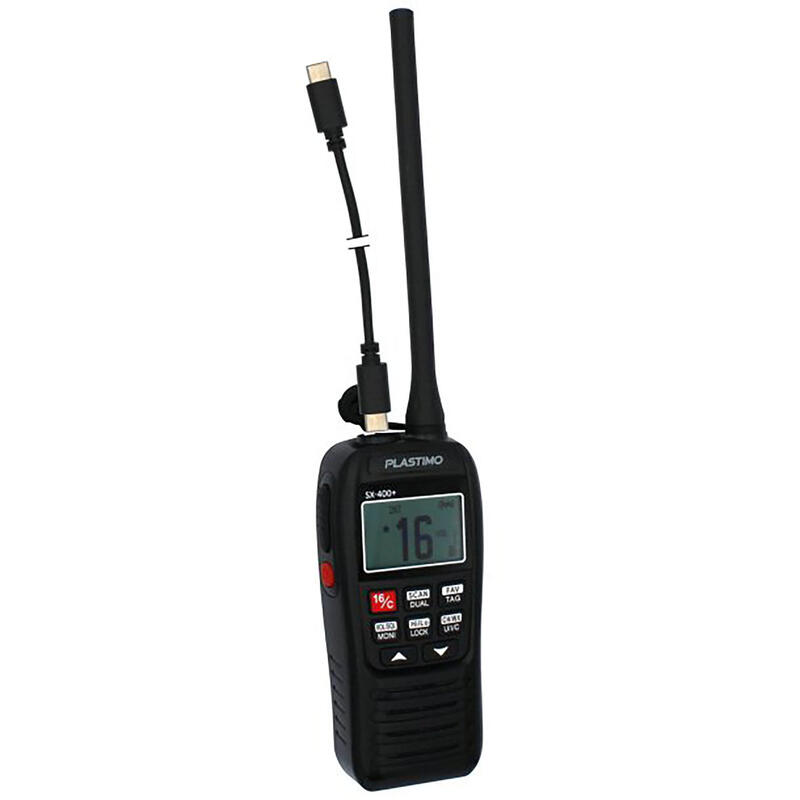 Stație portabilă maritimă Vhfsx-400+ flotantă și etanșă ipx7, cu flash și alarmă
