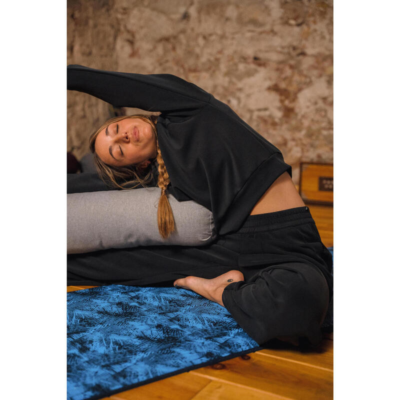 Pernă bolster cilindrică Yoga Gri
