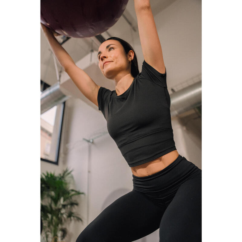 Kadın Yoga/Pilates Tişörtü - Siyah