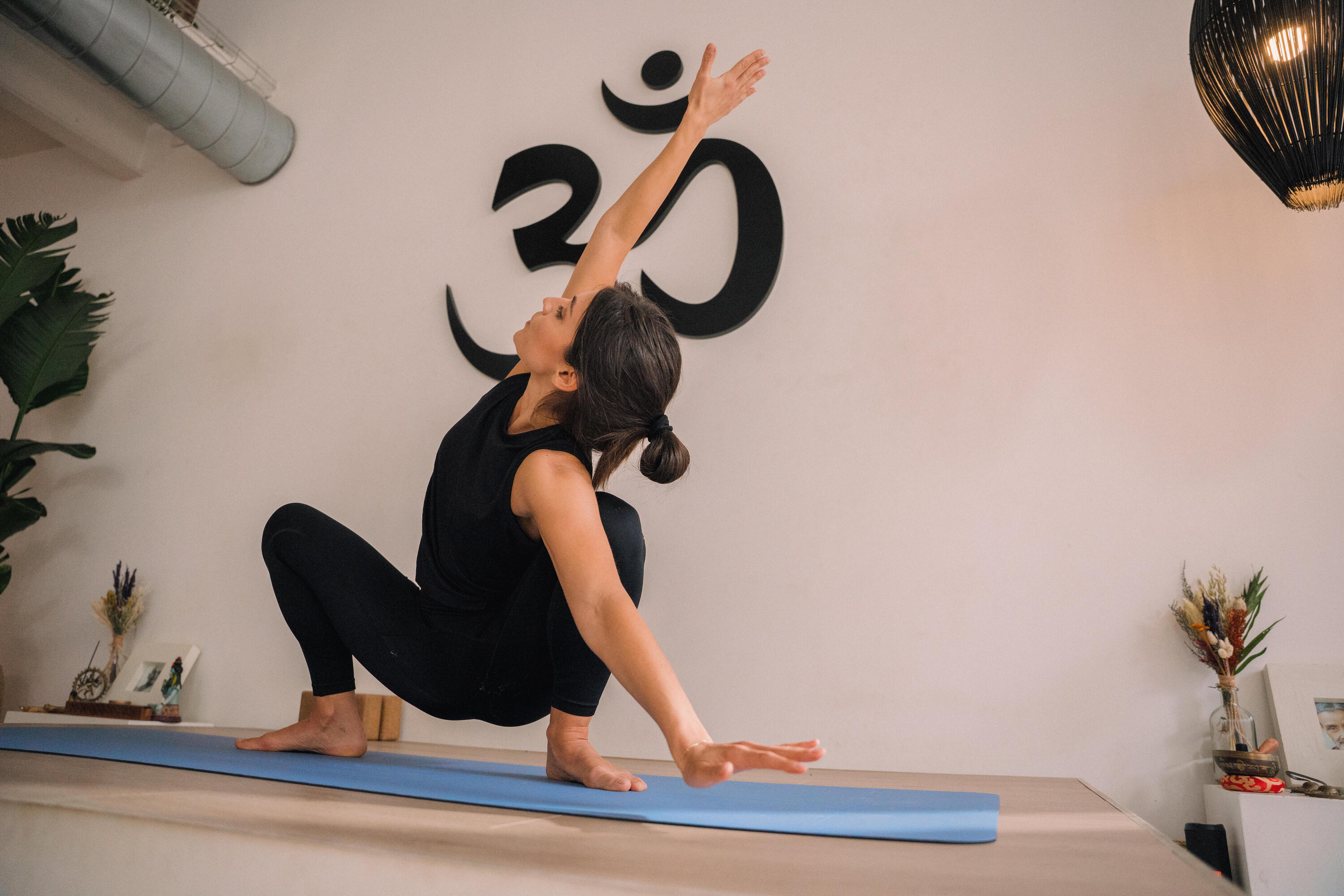 Leggings 7/8 de Yoga sem Costuras de Mulher Preto 8/9