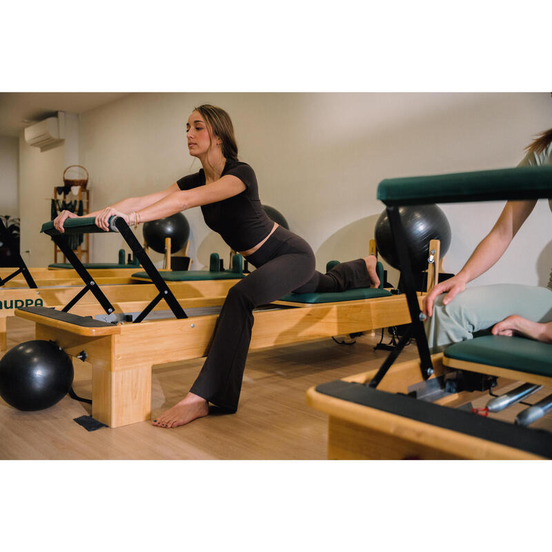 Colanți evazați, moi și elastici pentru yoga și Pilates Breathe Maro