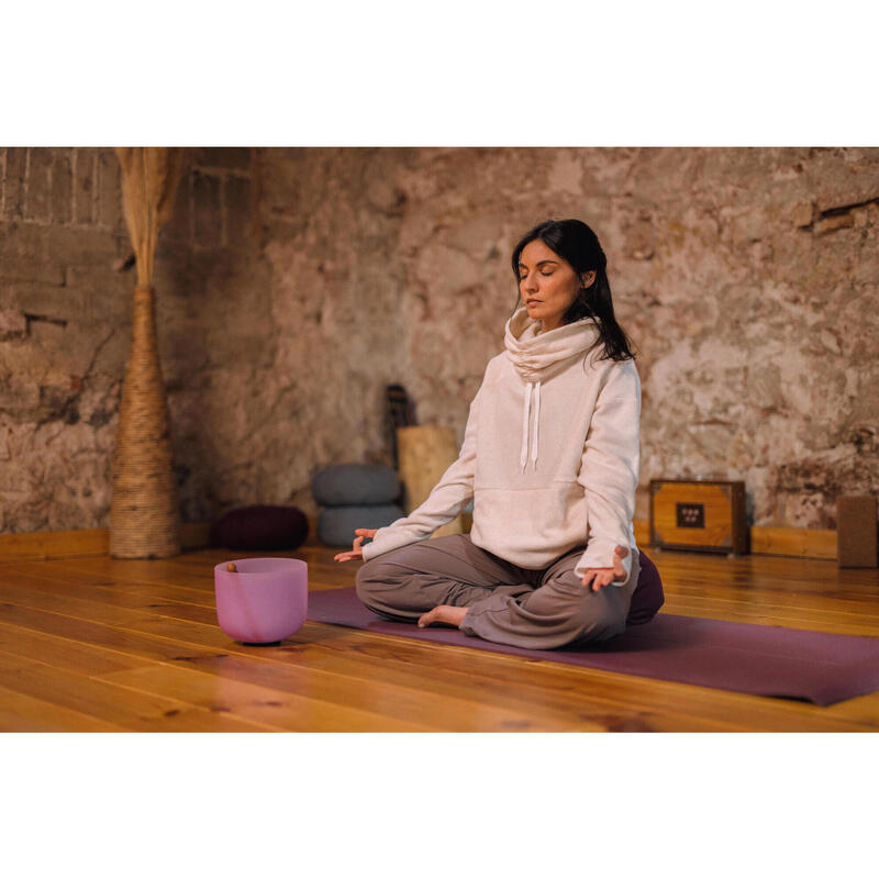 Bluză din polar Yoga ușoară Bej Damă 