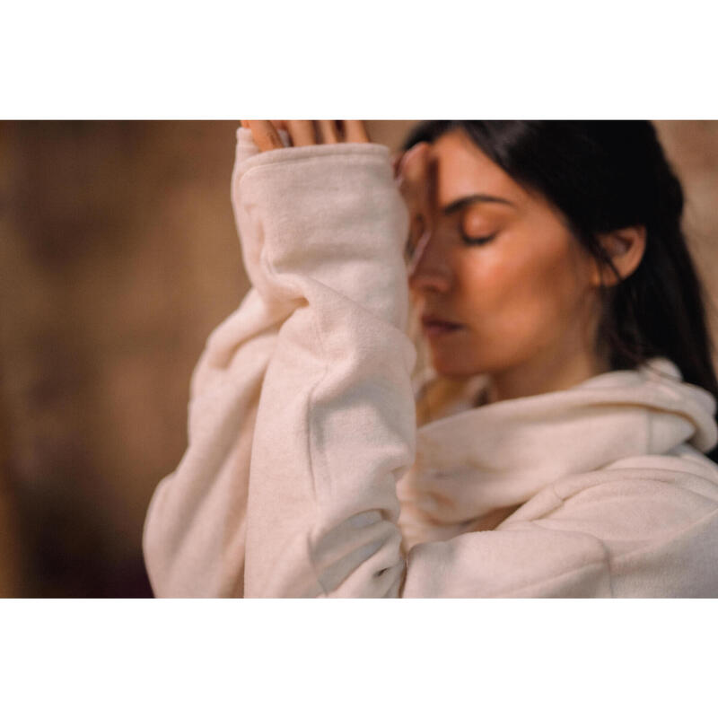 Bluză din polar Yoga ușoară Bej Damă 