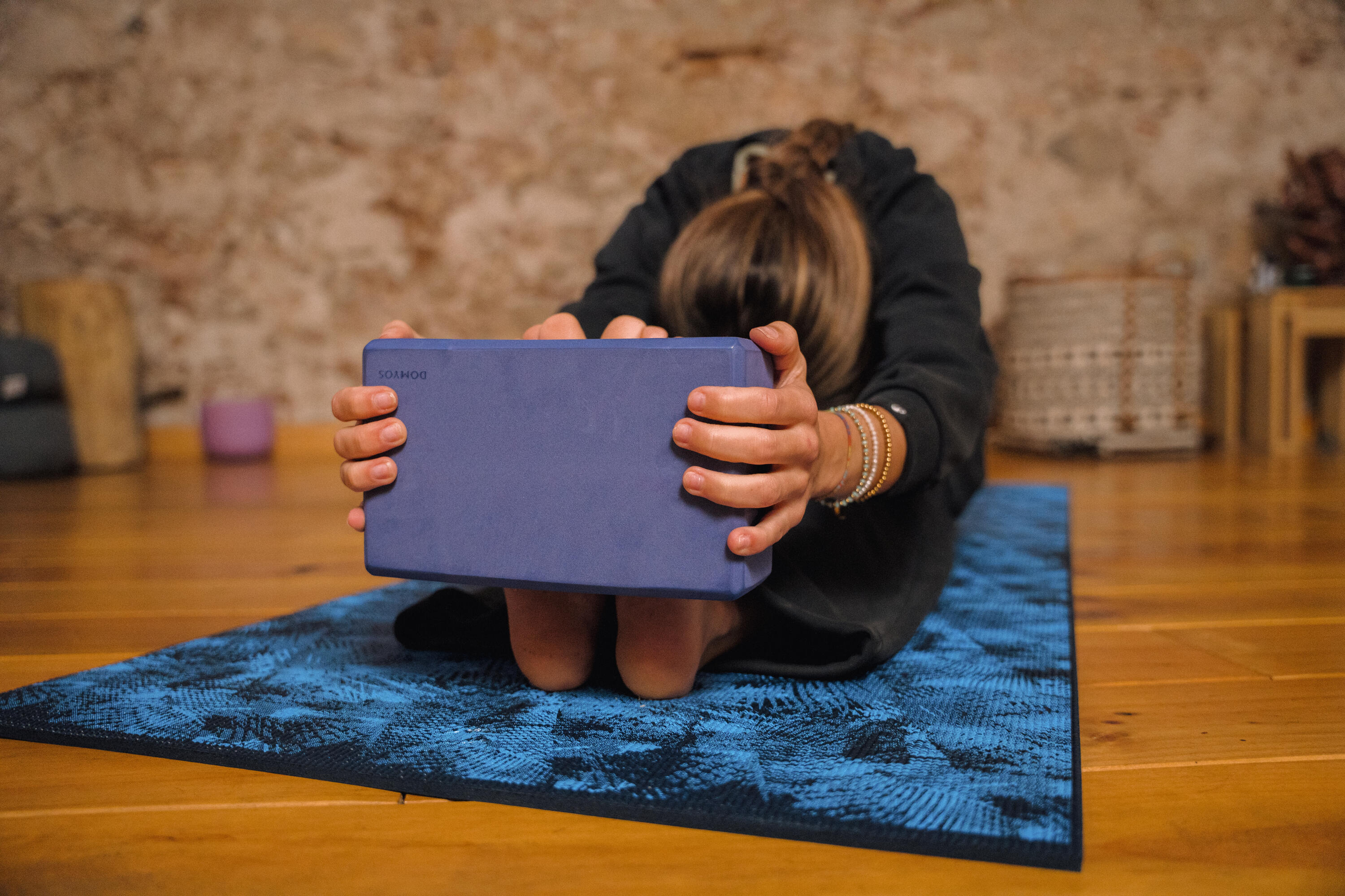 Bloc de yoga en mousse – bleu 6/8