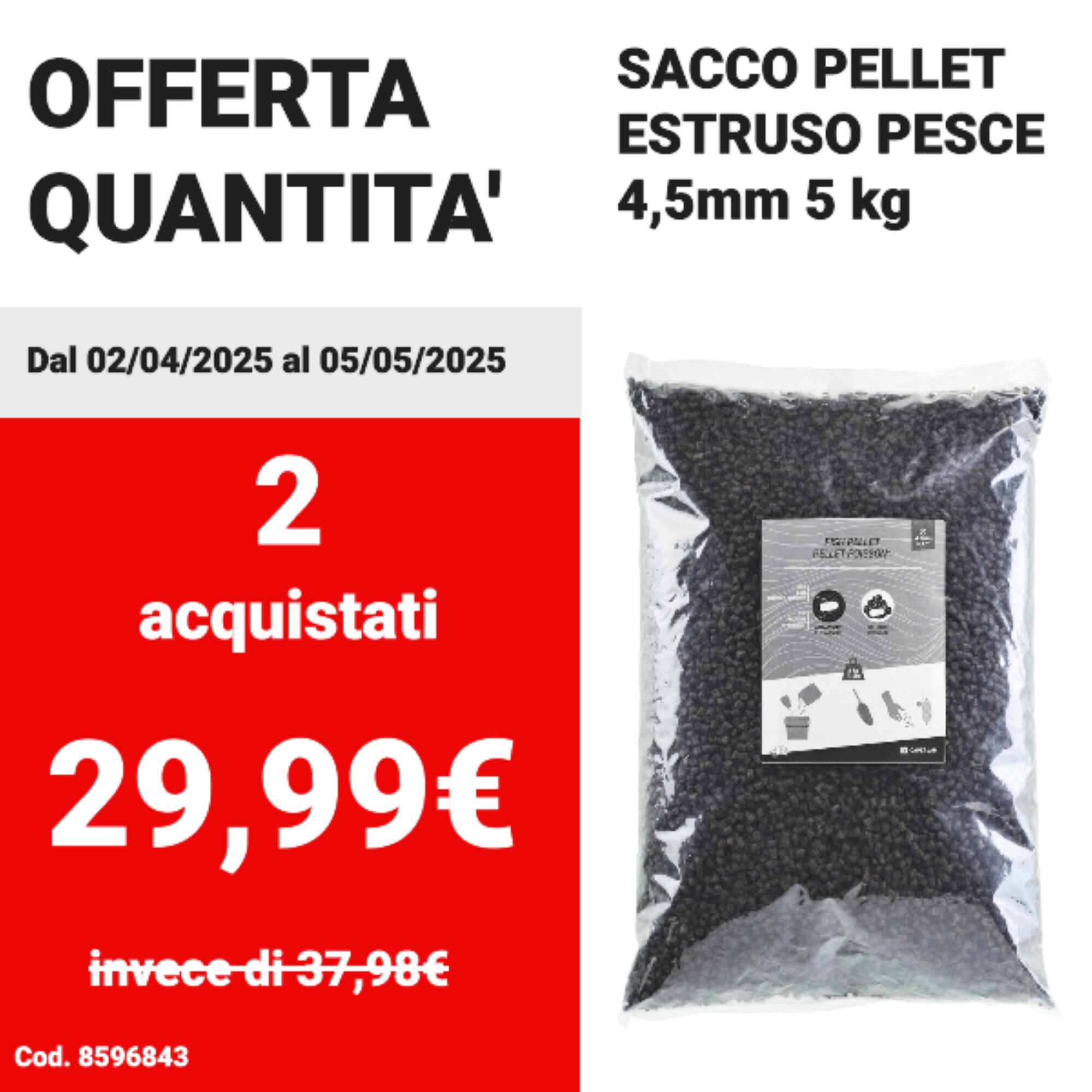 Vispellets voor karper geëxtrudeerd 4,5 mm 5 kg 5/6