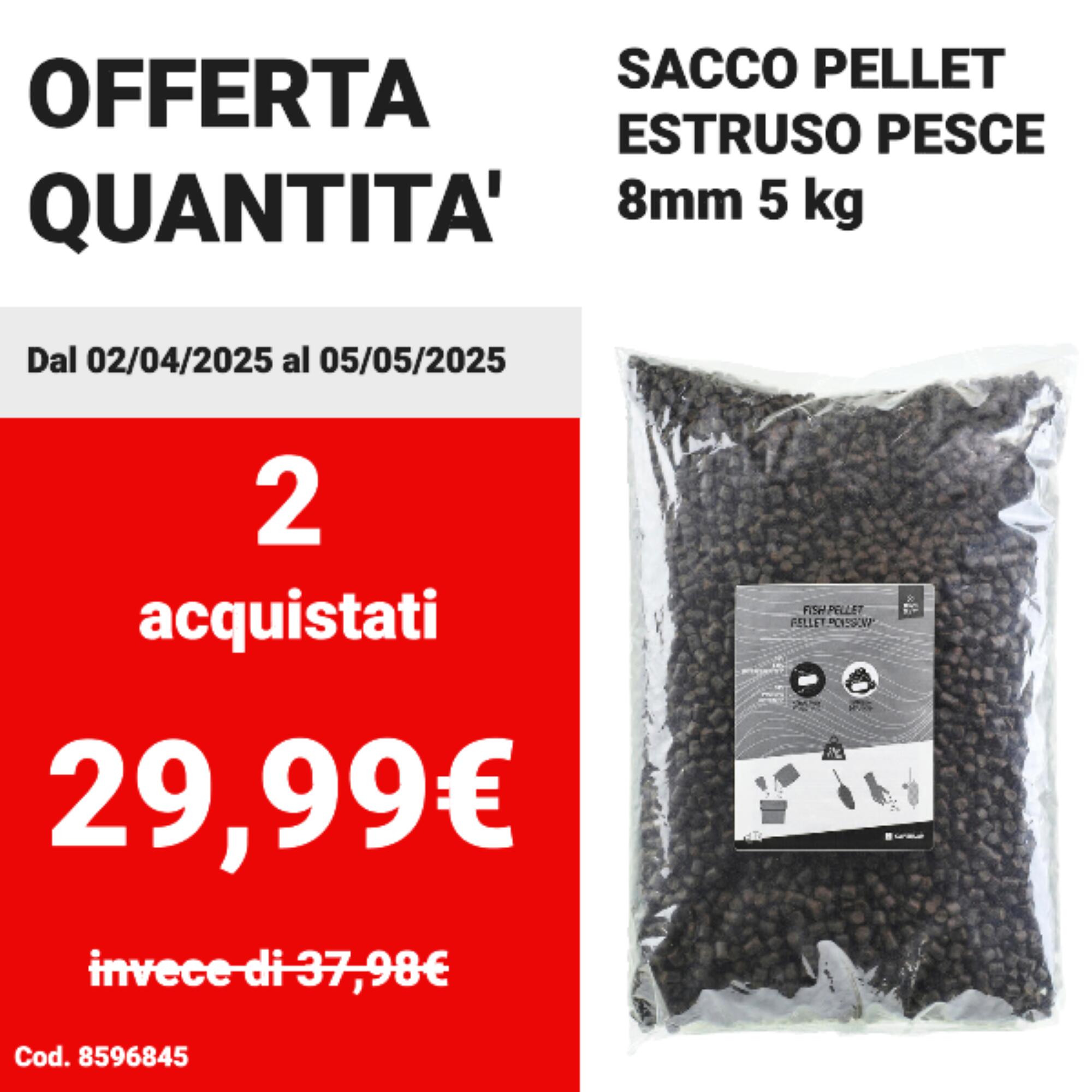 Pellets voor karpervissen geëxtrudeerd 8 mm 5 kg 5/6