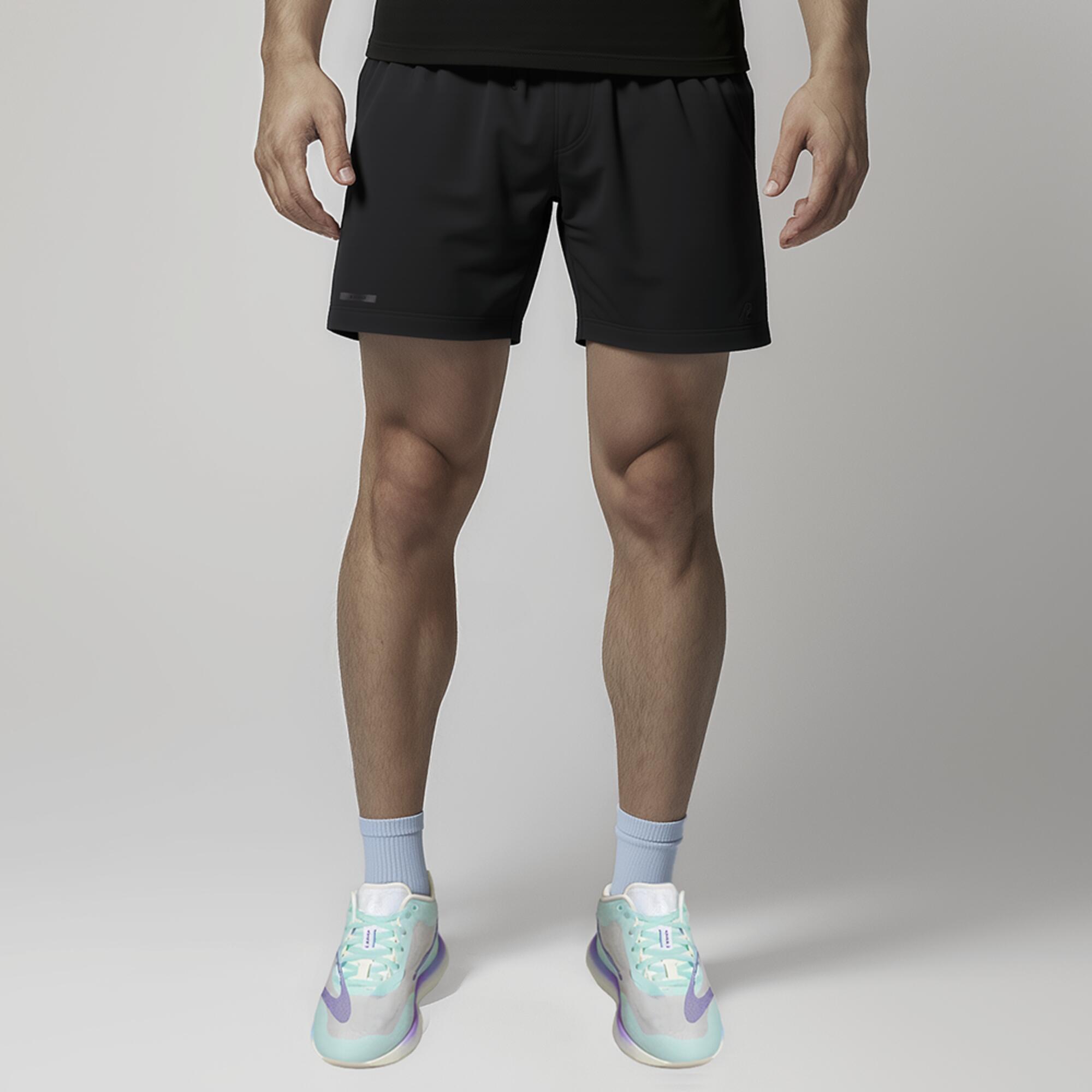 Men 2 in 1 Running Shorts - Black