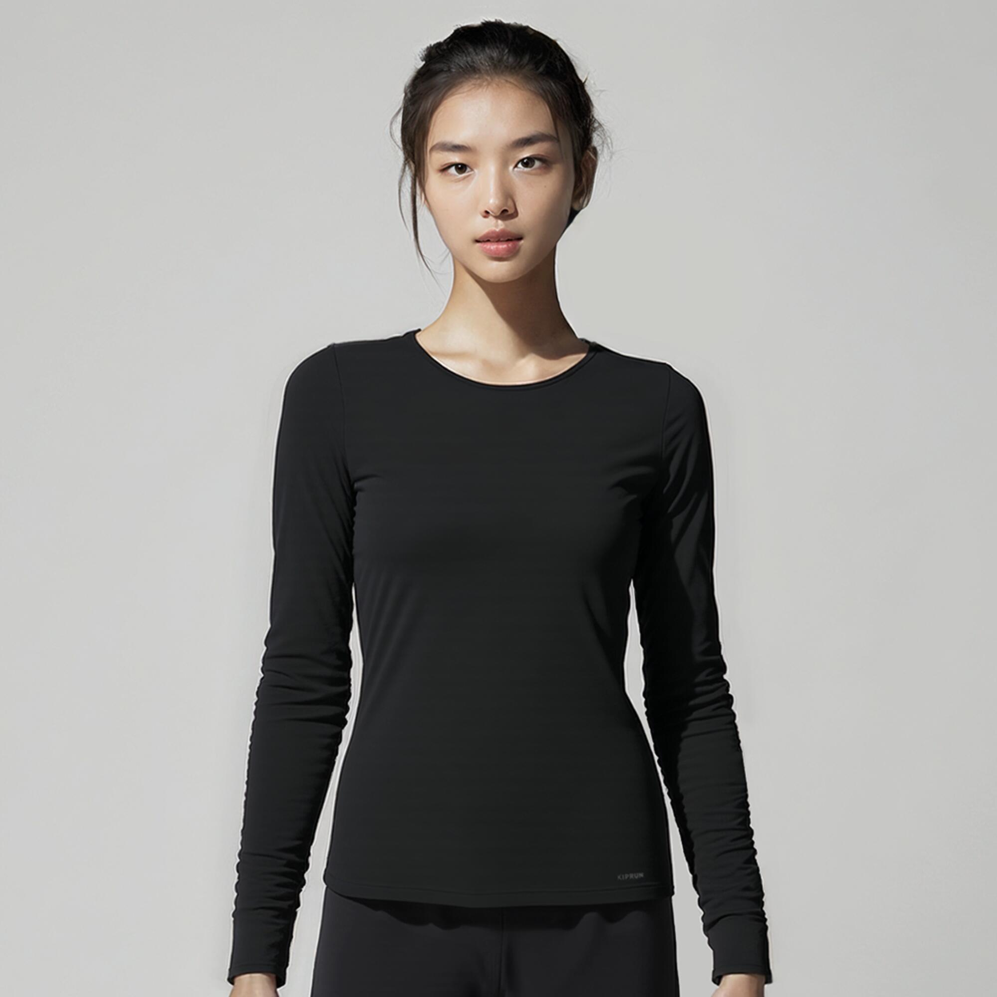 Playera Manga Larga Running Mujer - Sun Protect - Negro  6/13