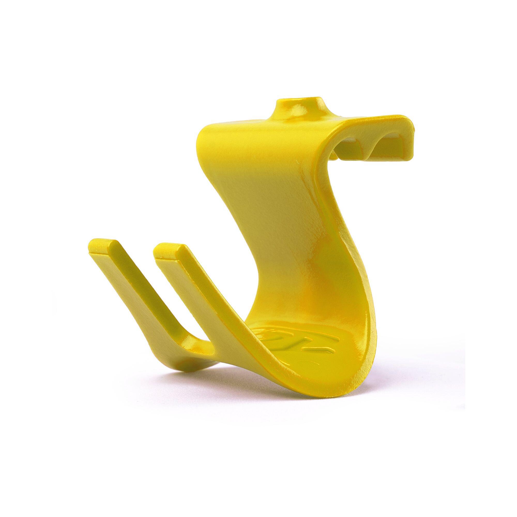 CROCHET T'DY SUPPORT GRILLAGE POUR AFFAIRES DE SPORT JAUNE 1/7