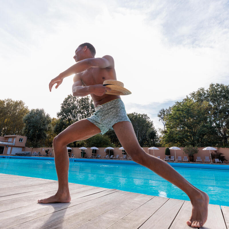 Short de bain court natation Homme - 100 cray kaki
