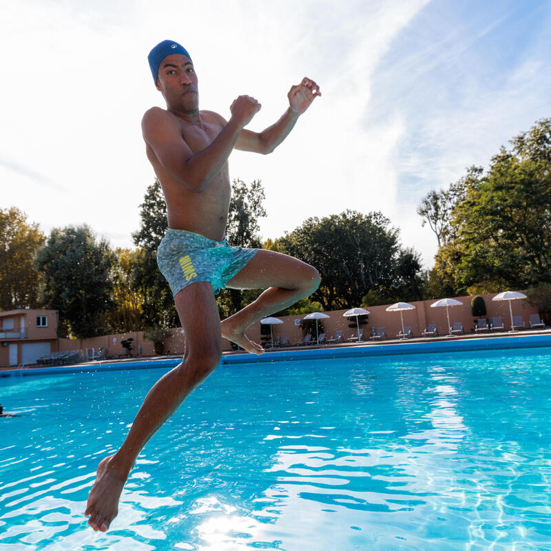Short de bain court natation Homme - 100 cray kaki