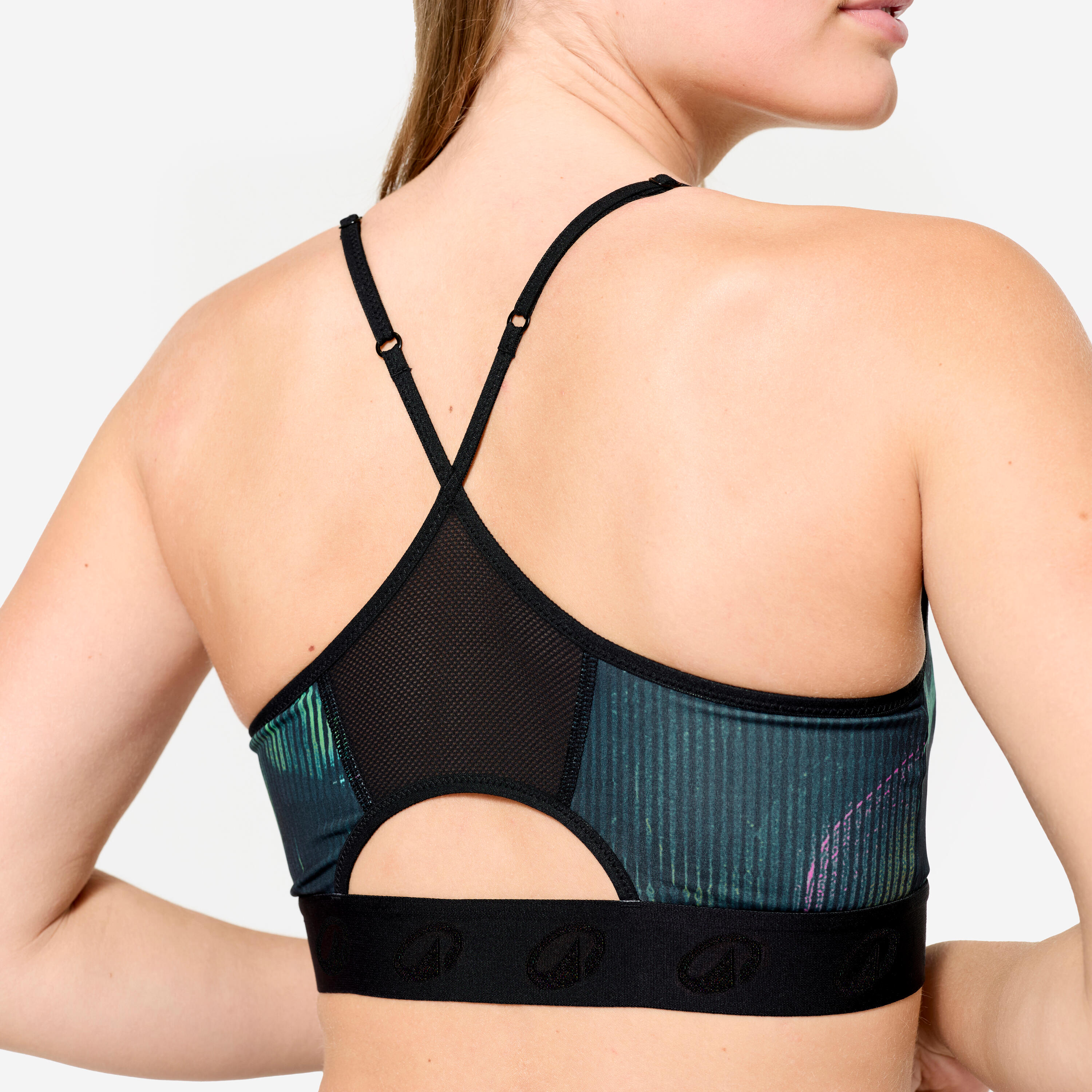 Soutien-gorge de sport à bretelles fines croisées et maintien léger femme 3/9