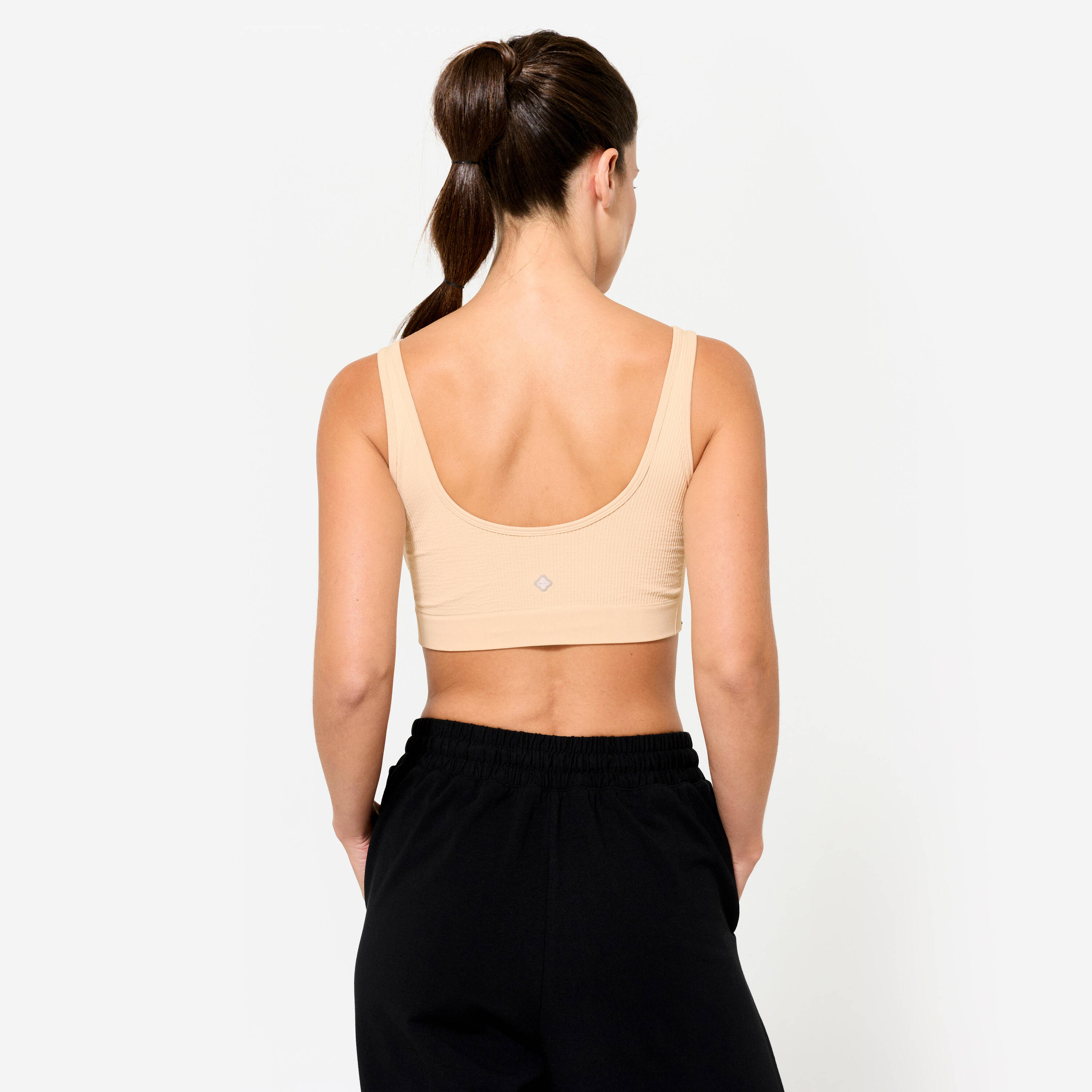 Women's Light Support Second-Skin Effect Sports Bra - Beige -  4