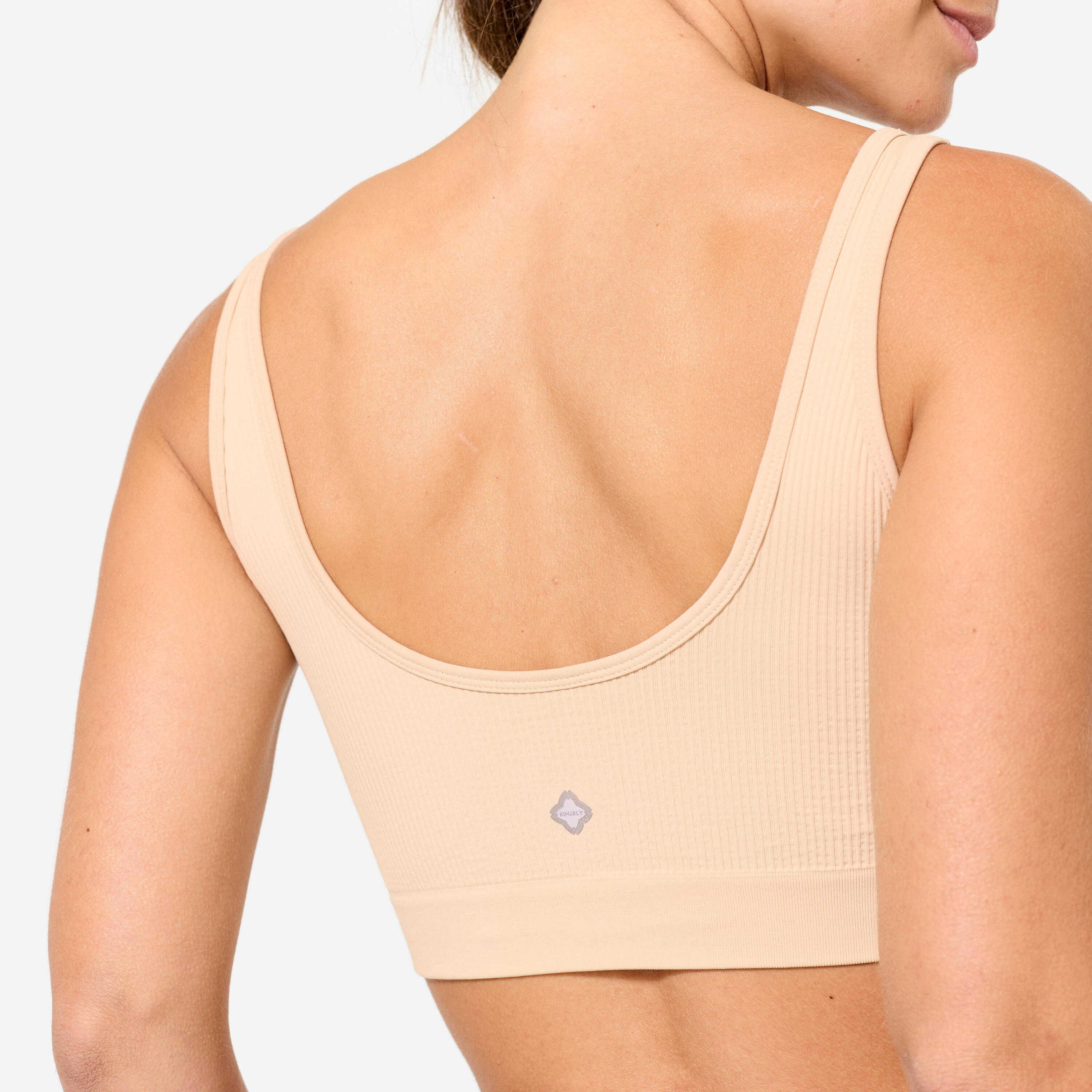 Women's Light Support Second-Skin Effect Sports Bra - Beige -  5