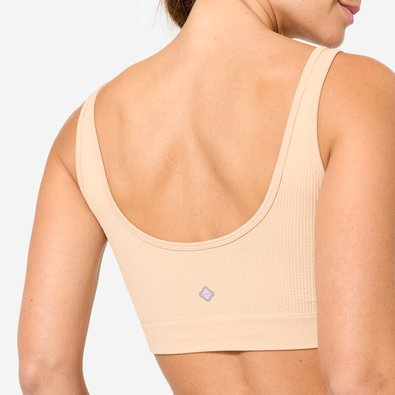 Brassière effet seconde peau maintien léger Femme, Beige