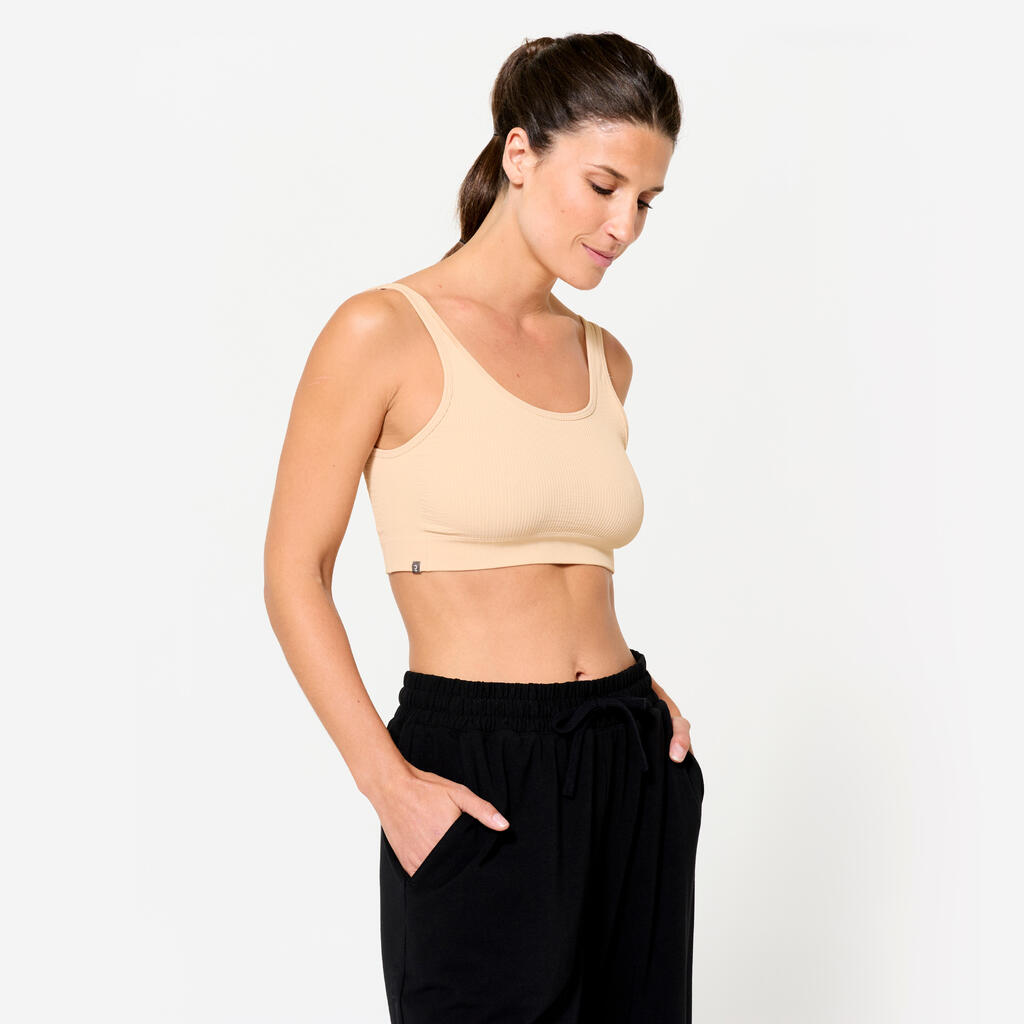 Women's Light Support Second-Skin Effect Sports Bra - Beige
