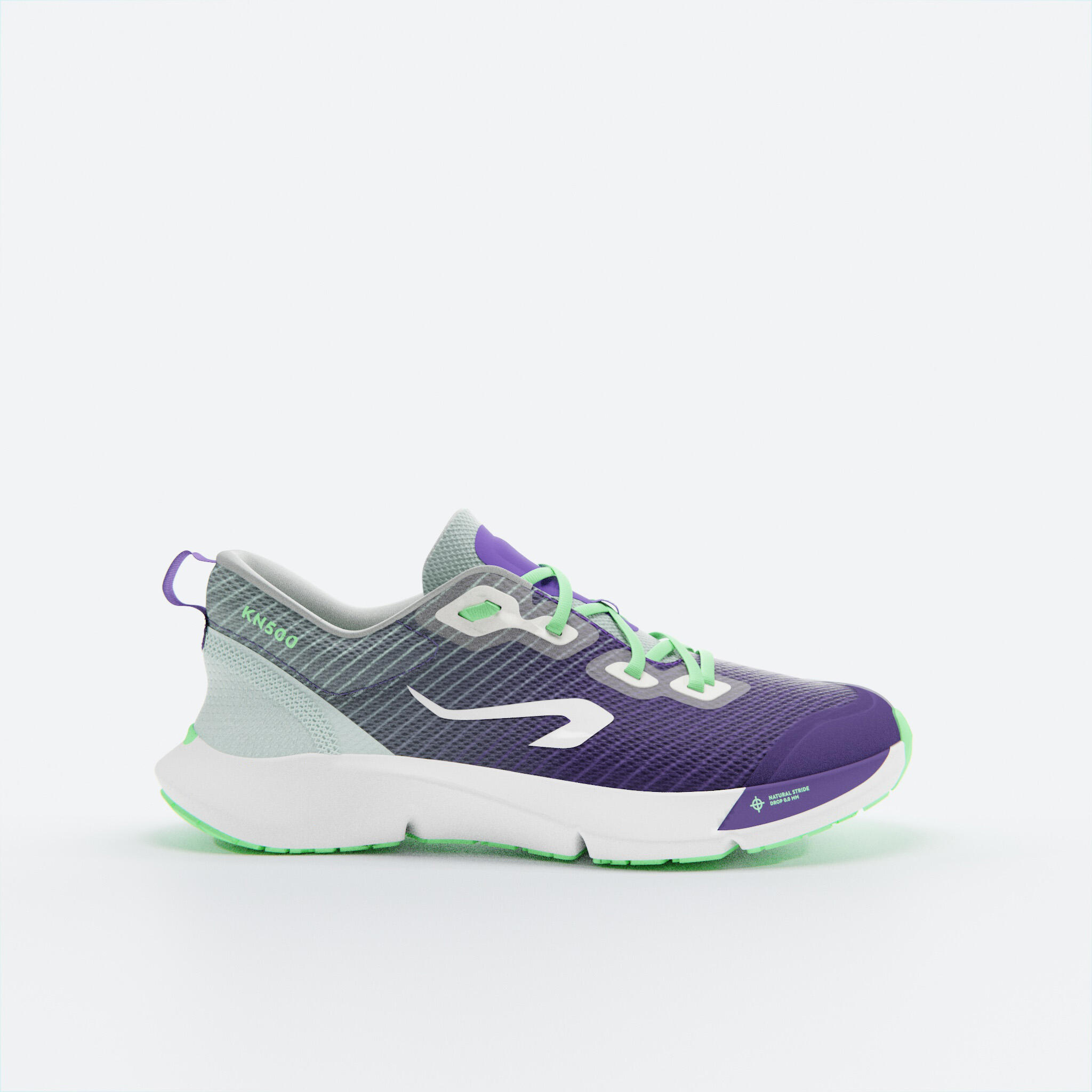 KIPRUN Hardloopschoenen voor kinderen KN500 zero drop groen/geel/zwart