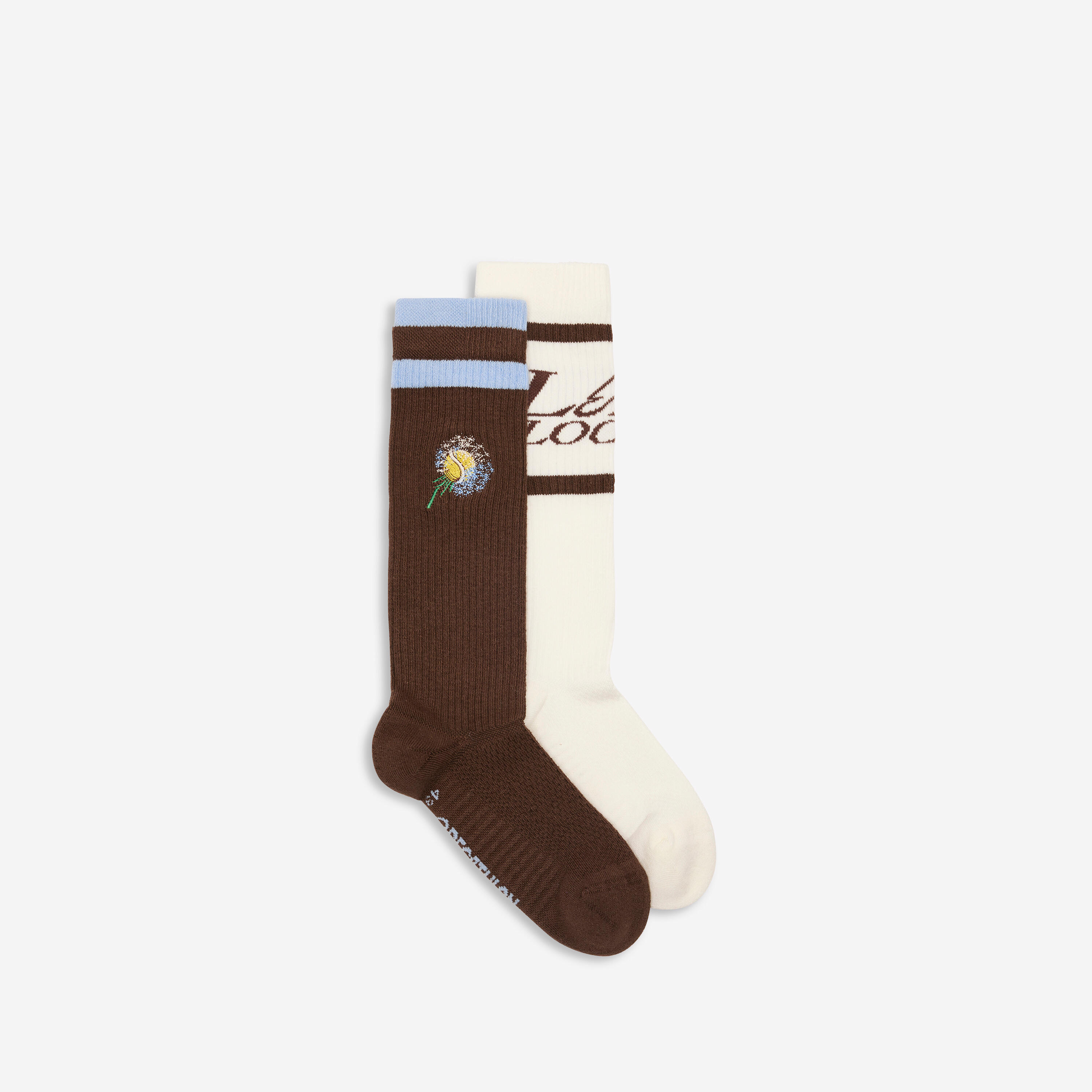 DECATHLON Calcetines Late Bloomers, Marrón y Blanco