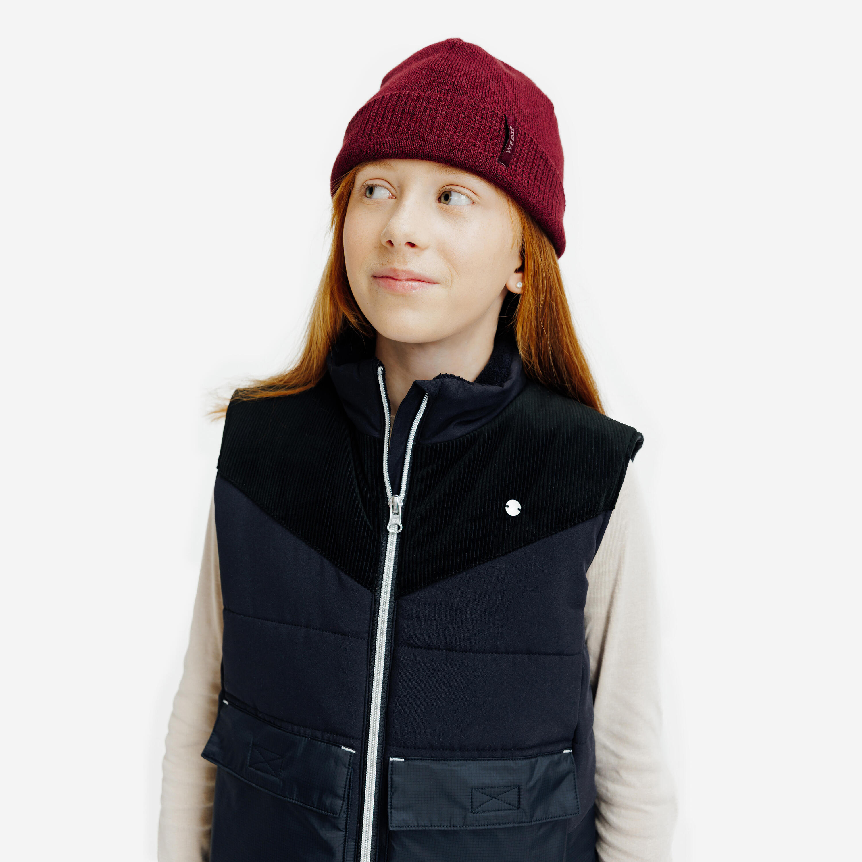 Kids' Warm Sleeveless Horse Riding Jacket - Black 4/8