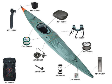 Каяк надувний X900 1-місний з технологією Dropstitch