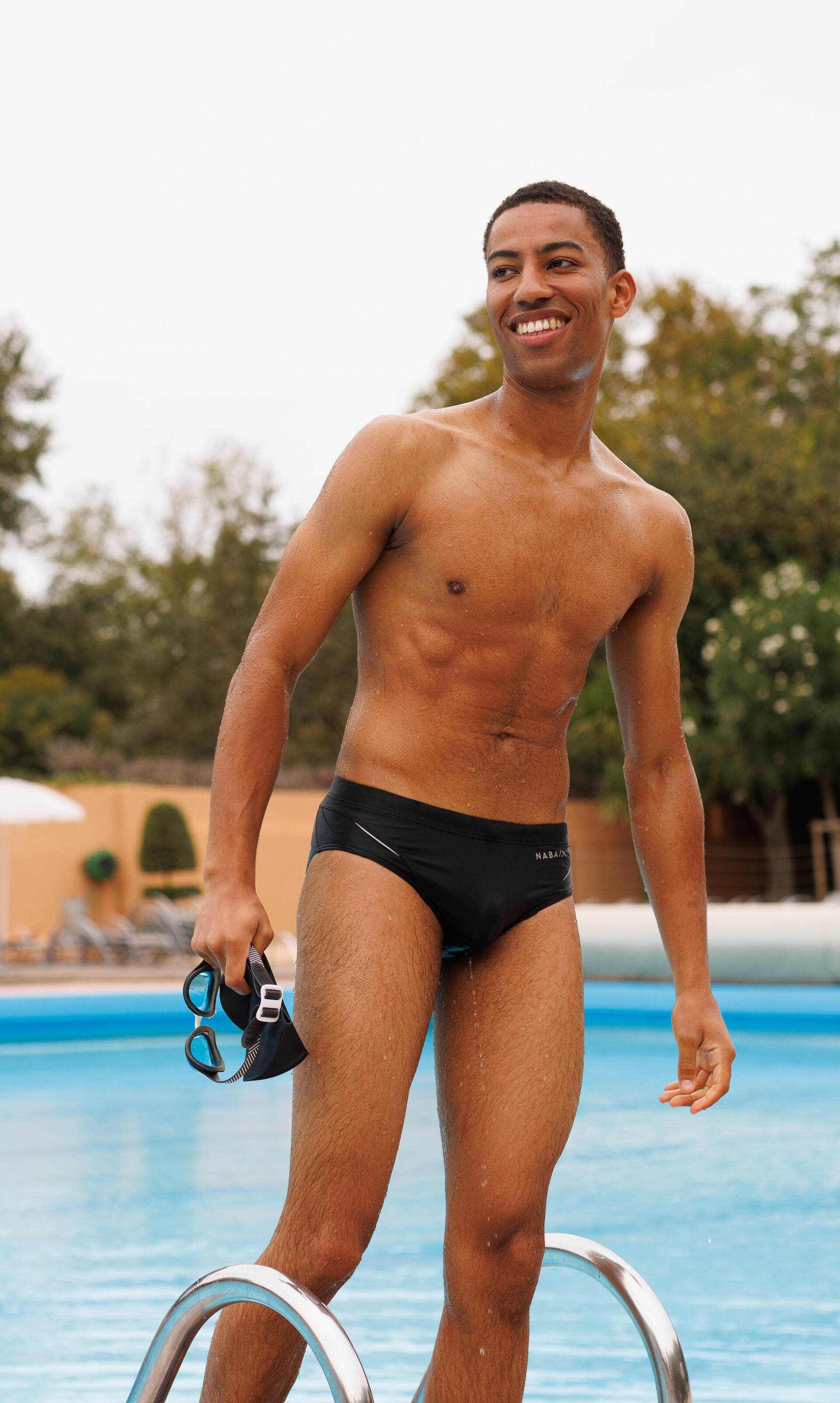 MEN’S SWIMMING TRUNKS 900 B-FAST BLACK