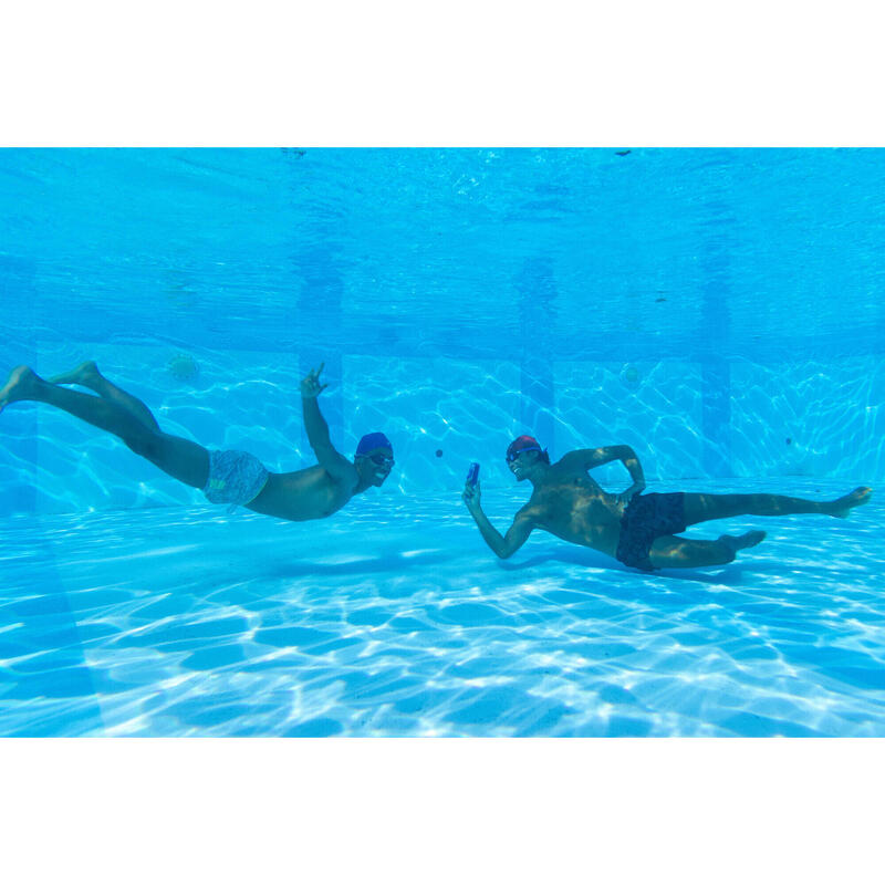 Short de bain court natation Homme - 100 cray kaki