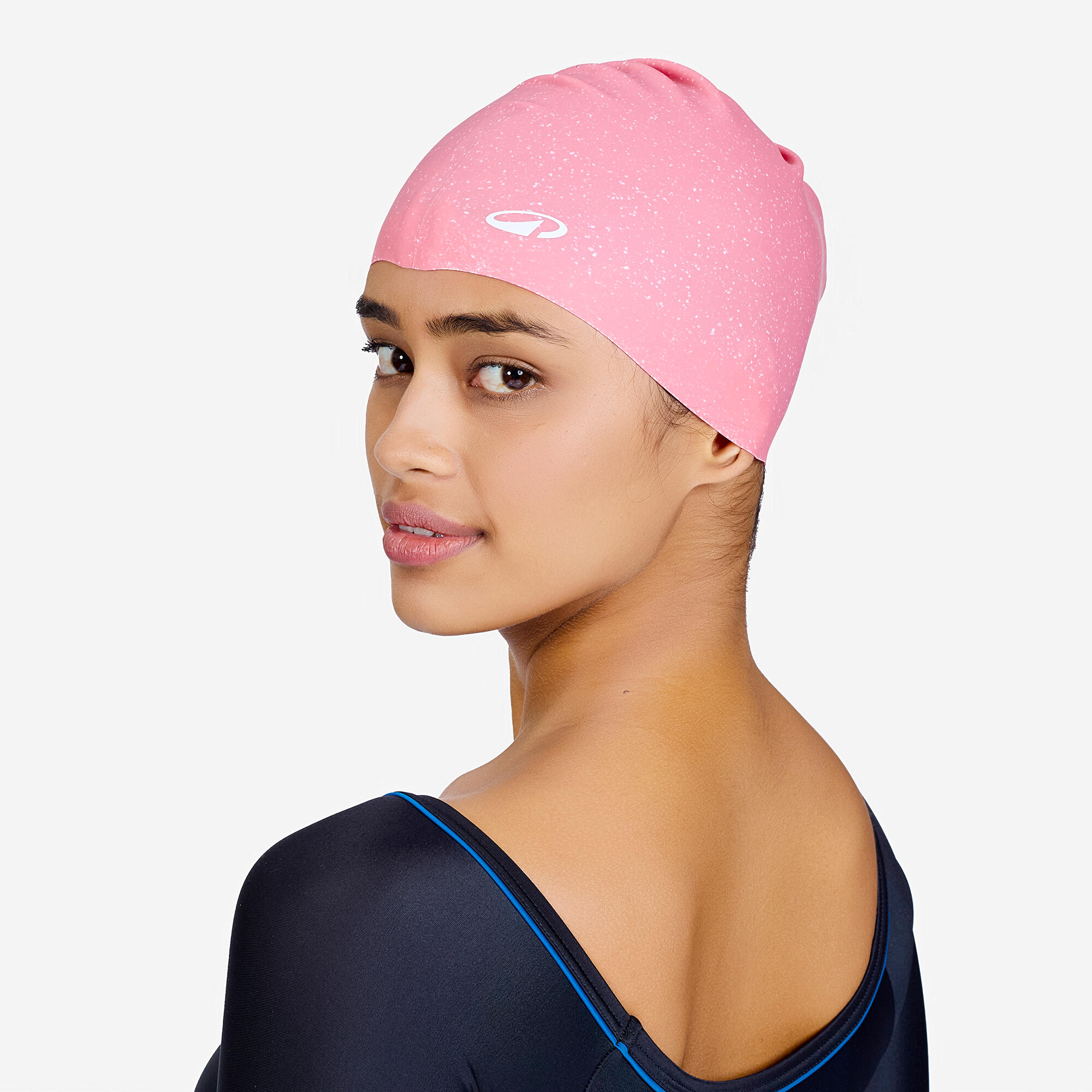 Adult Swimming Cap 56-60 Cm Long Hair 500 Secure & Stretchable Ruby