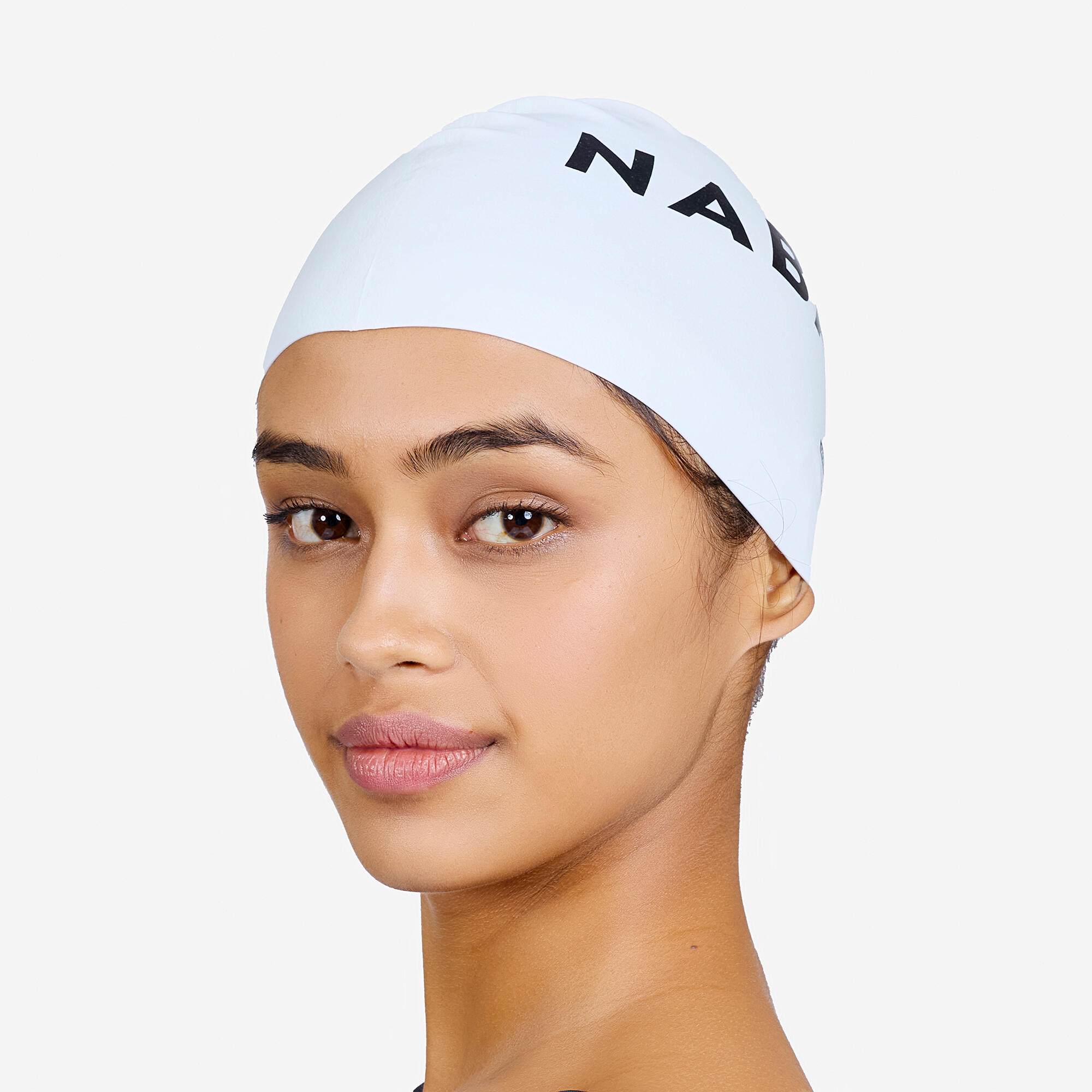 Adult Swimming Cap Silicone 56-60 Cm Quick-Dry & Lightweight White