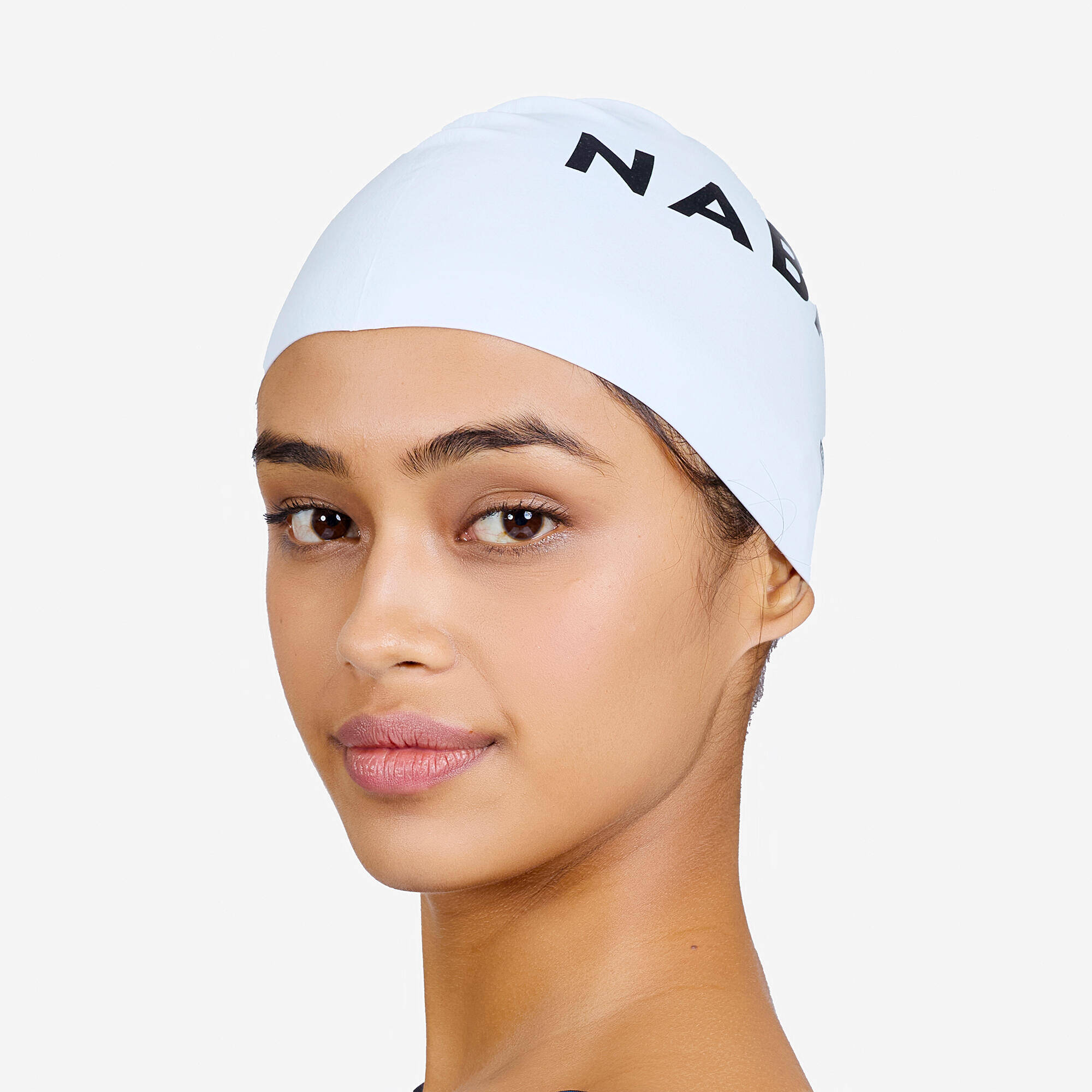 Adult Swimming Cap Silicone 56-60 Cm Quick-Dry & Lightweight White -  5