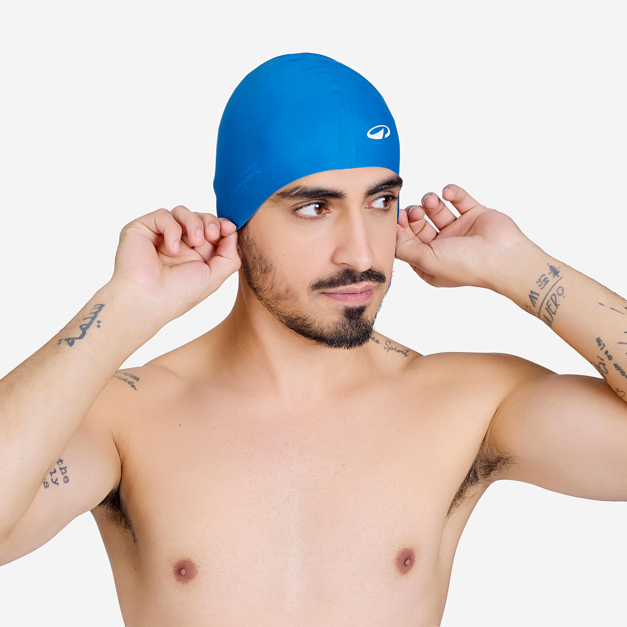 Silicone Swim Cap Soft & Stretchable Dark Blue