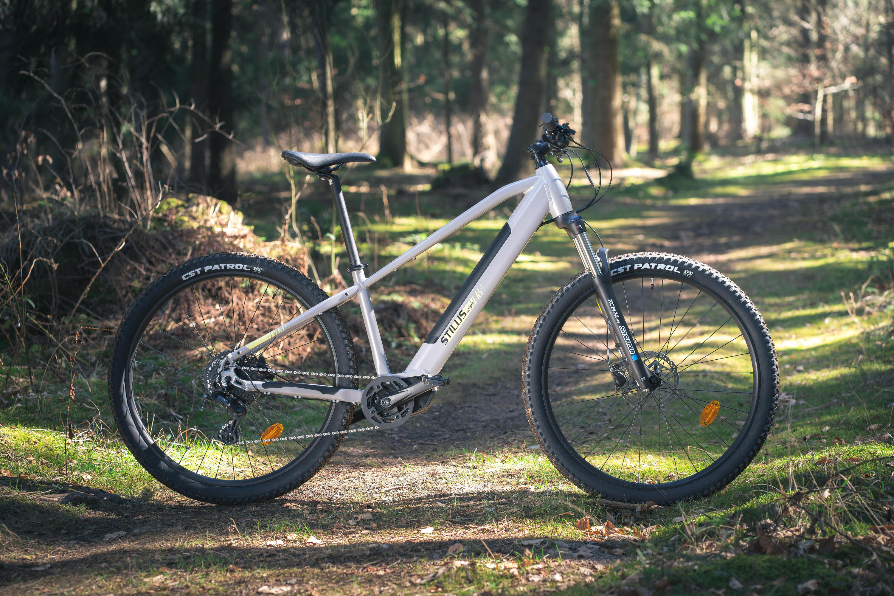 Vélo VTT électrique semi-rigide STILUS Off Road, Gris clair 12/14