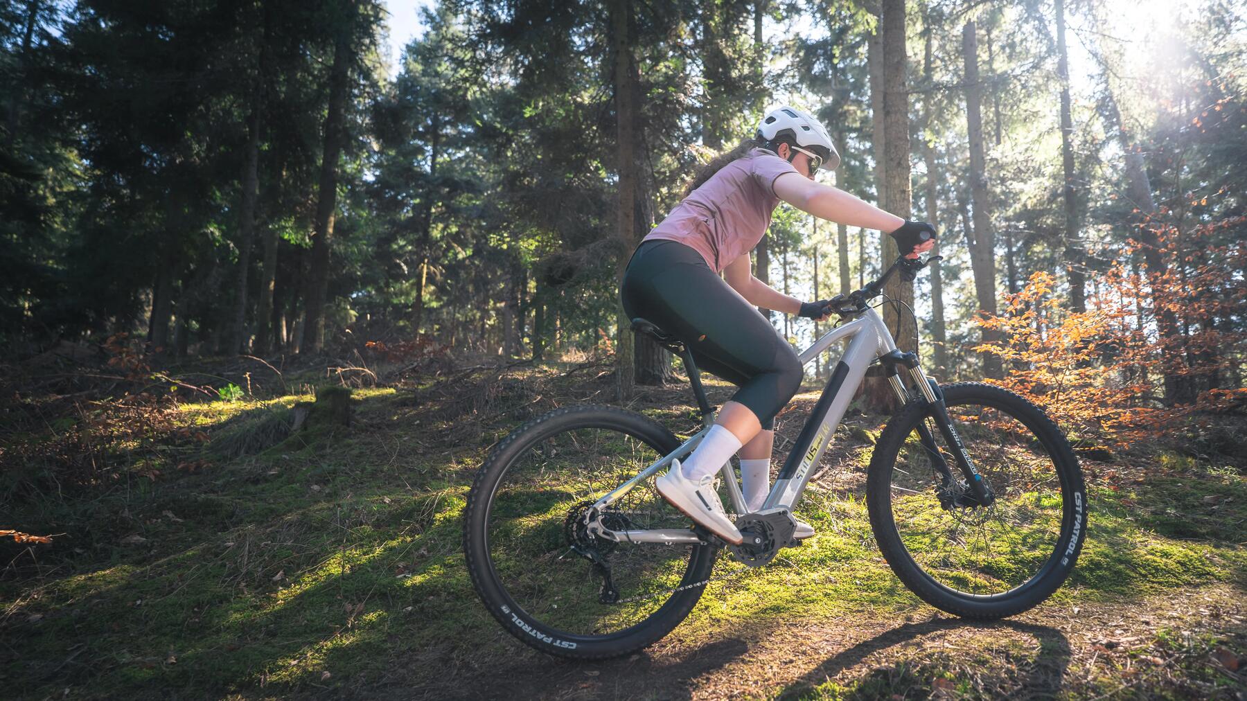 man on a mountain bike