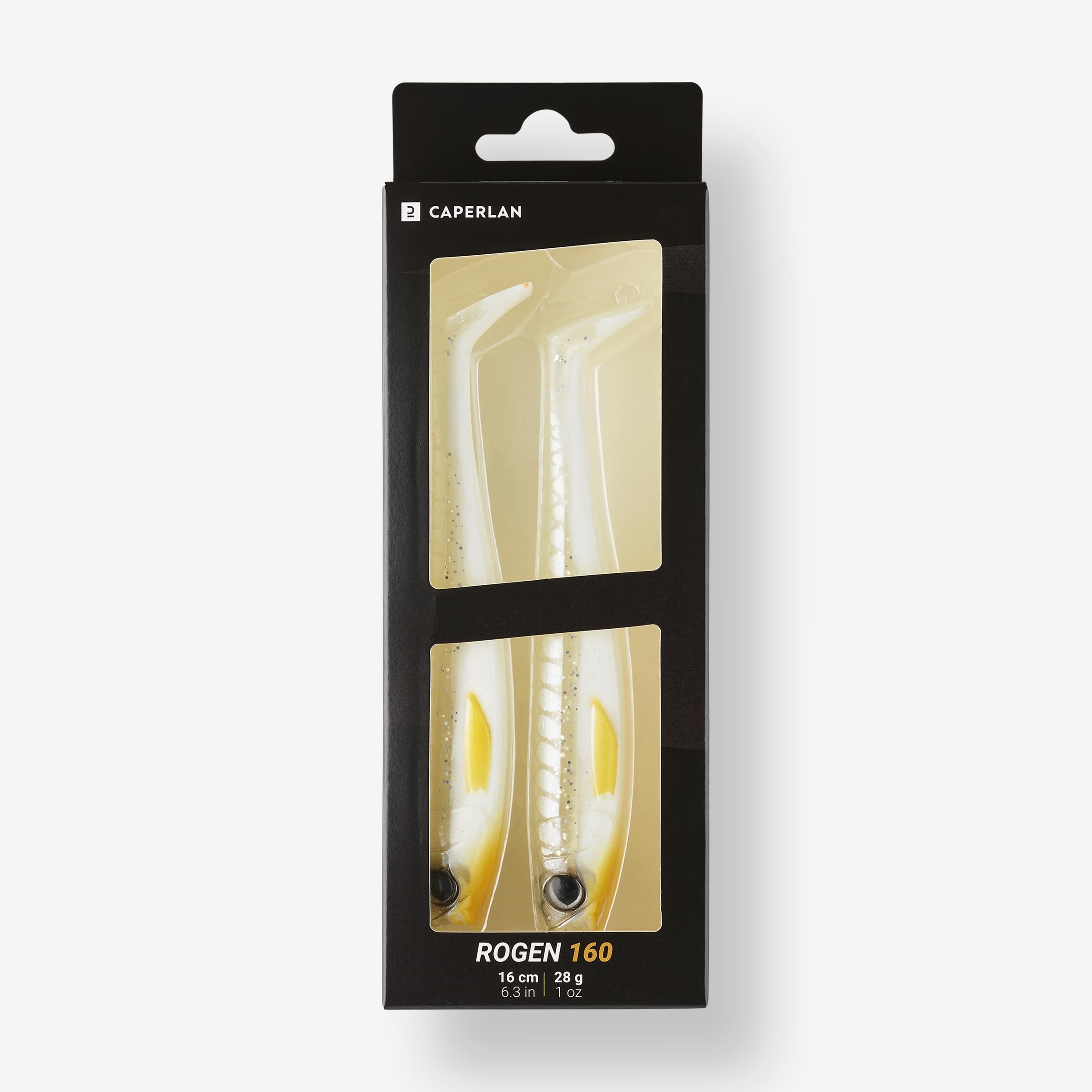 AMOSTRA FLEXÍVEL PESCA AO LÚCIO SHAD ROGEN 160 BRANCO X2 6/7
