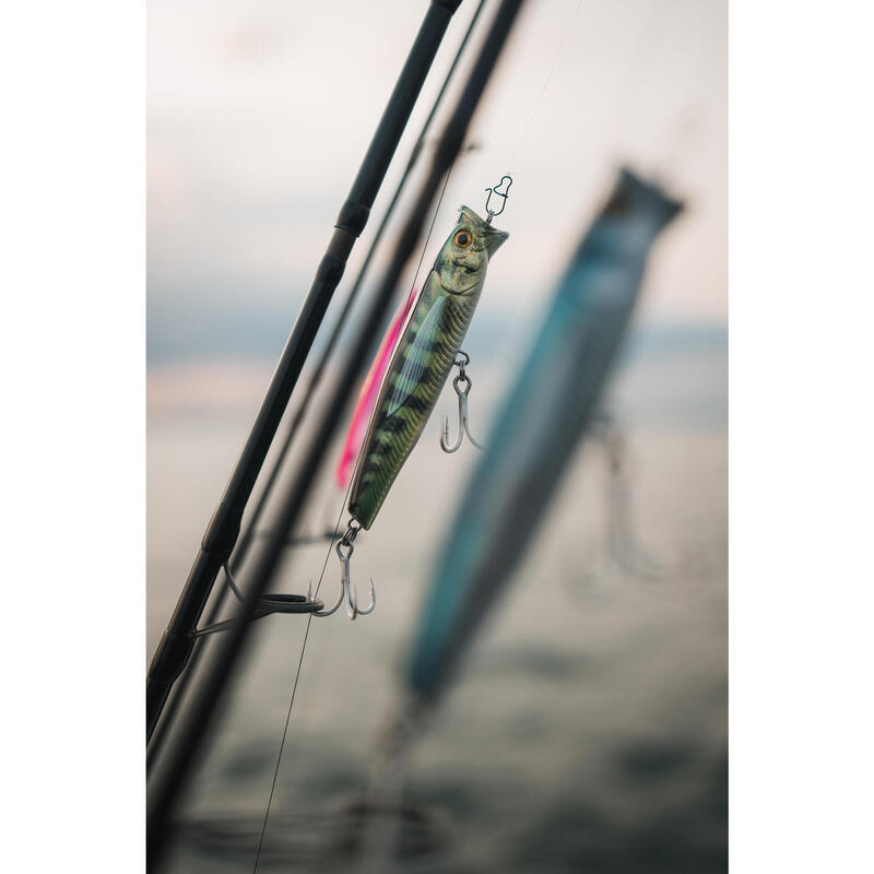 Leurre de surface Popper pêche en mer EXOFLY POP 12cm Bonito