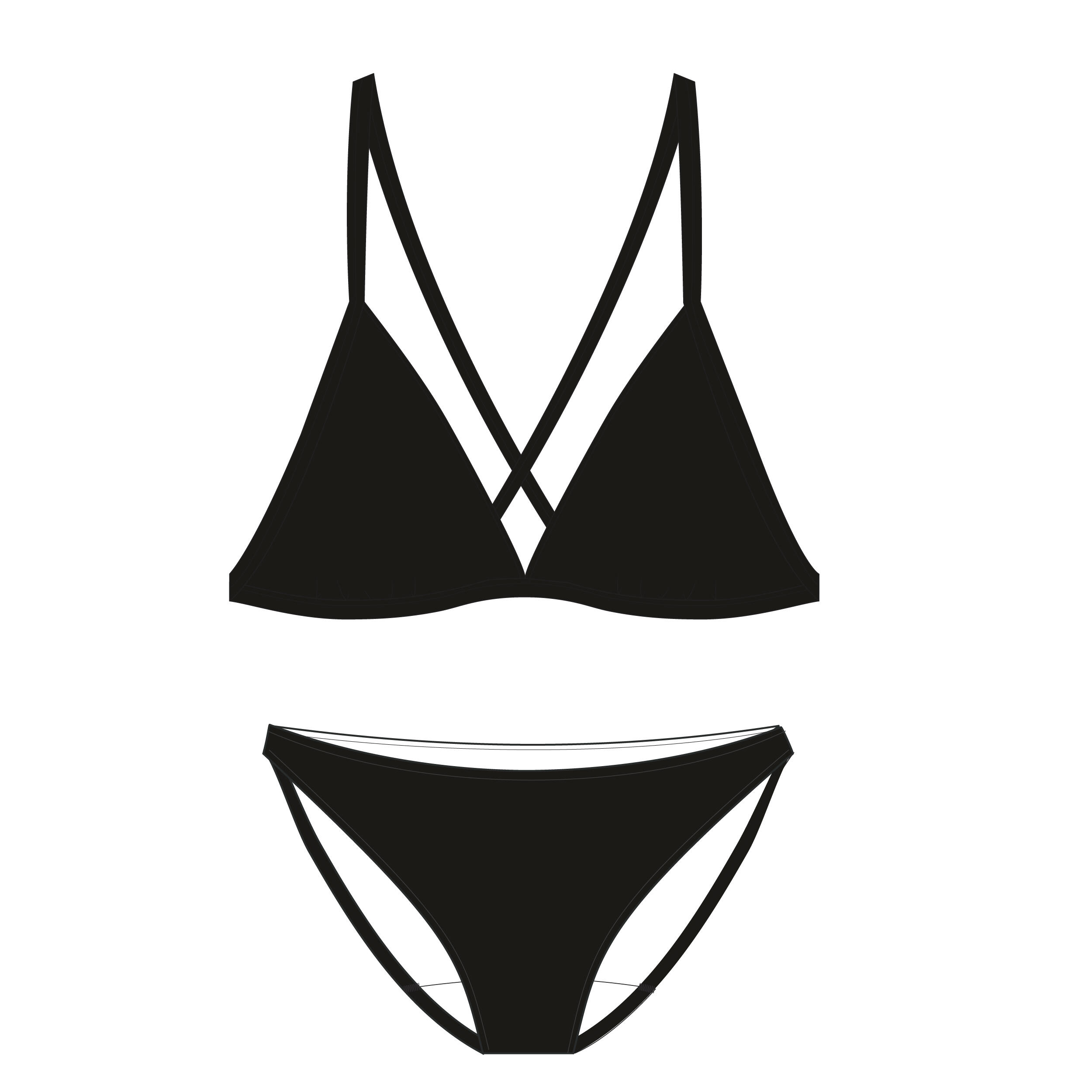 2-piece swimsuit TAMARA 100 black 18/18