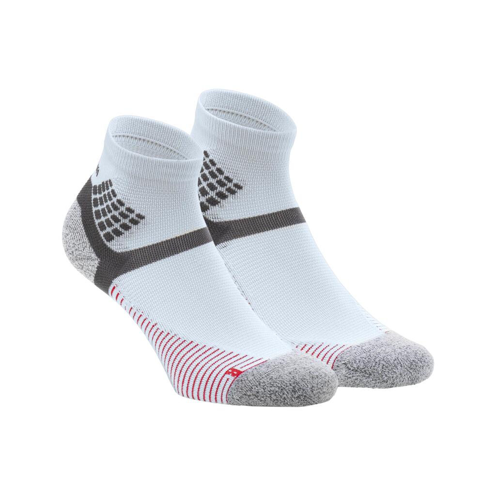 Hiking Socks Hike 500 Mid x2 Pairs - Grey and Red