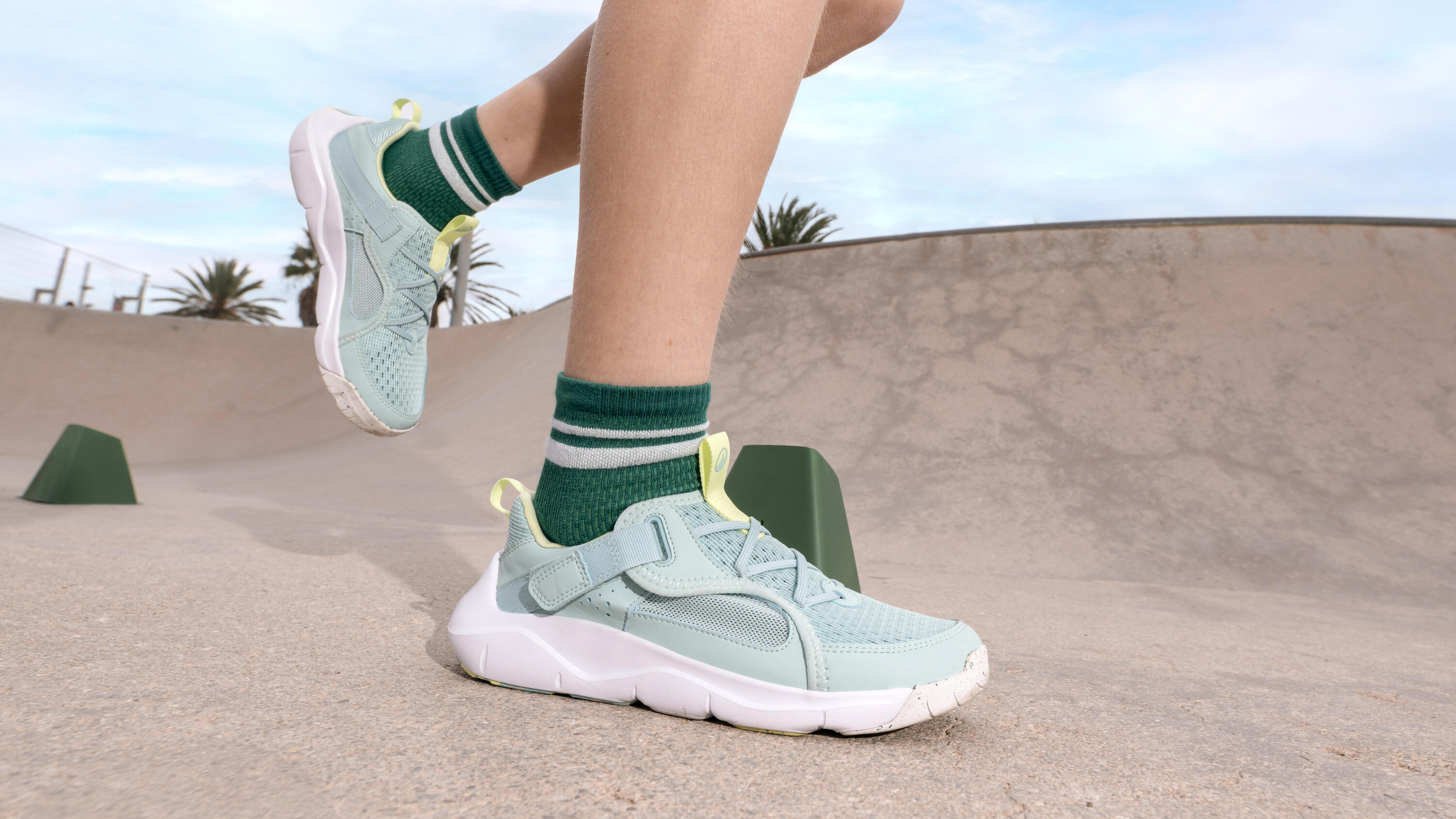 Scarpe da ginnastica bambino PLAYFUL SUMMER traspiranti turchesi 7/13