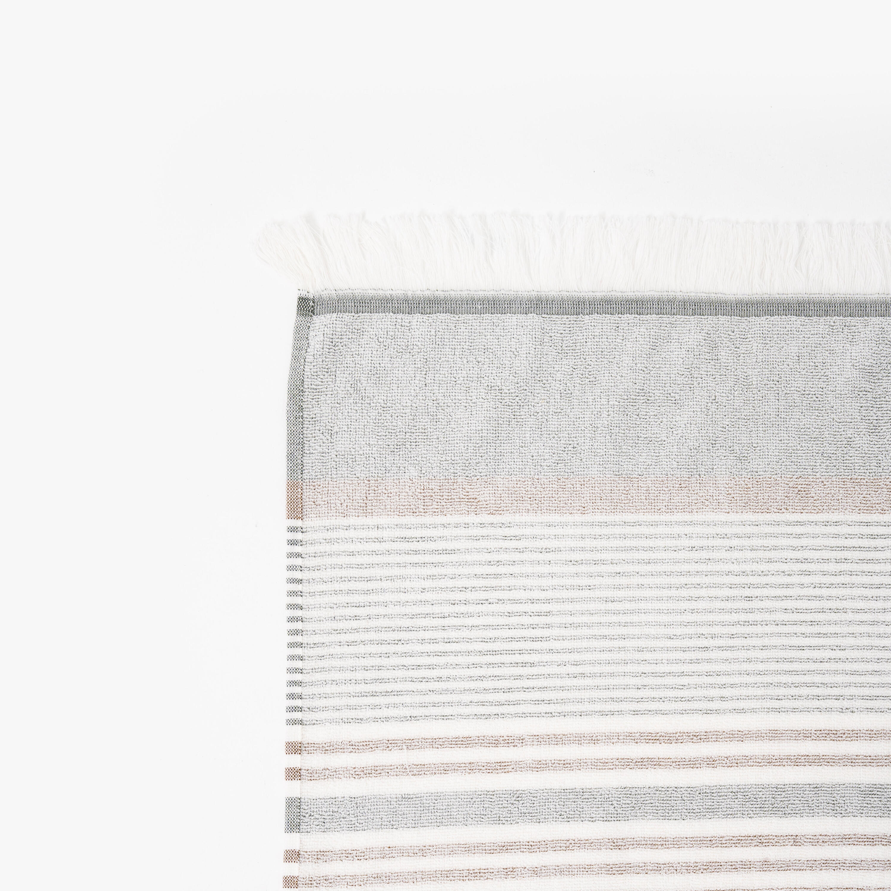 Toalha Fouta 86x170 Algodão BCI - Riscas Castanha 6/9