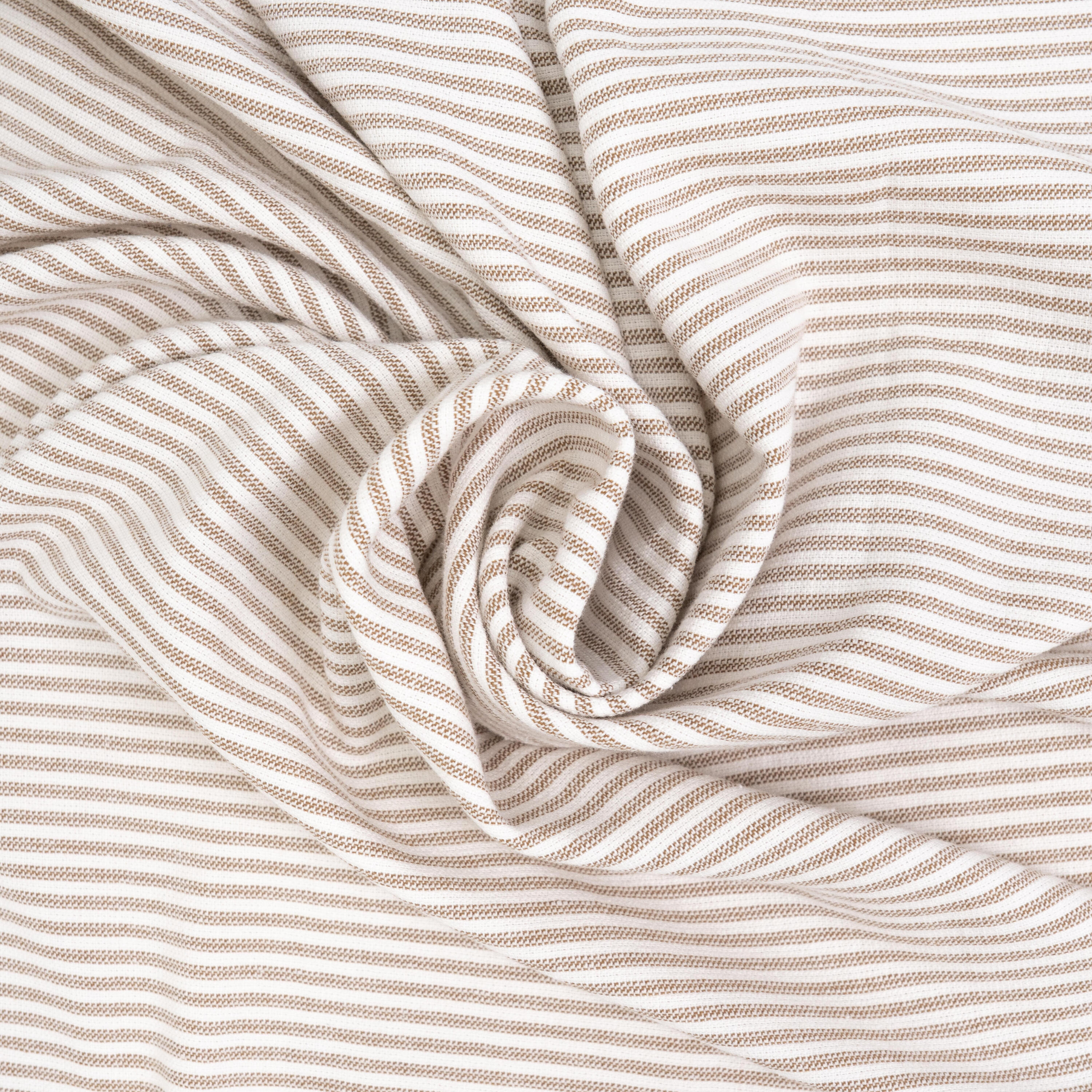 Toalha Fouta 86x170 Algodão BCI - Riscas Castanha 9/9